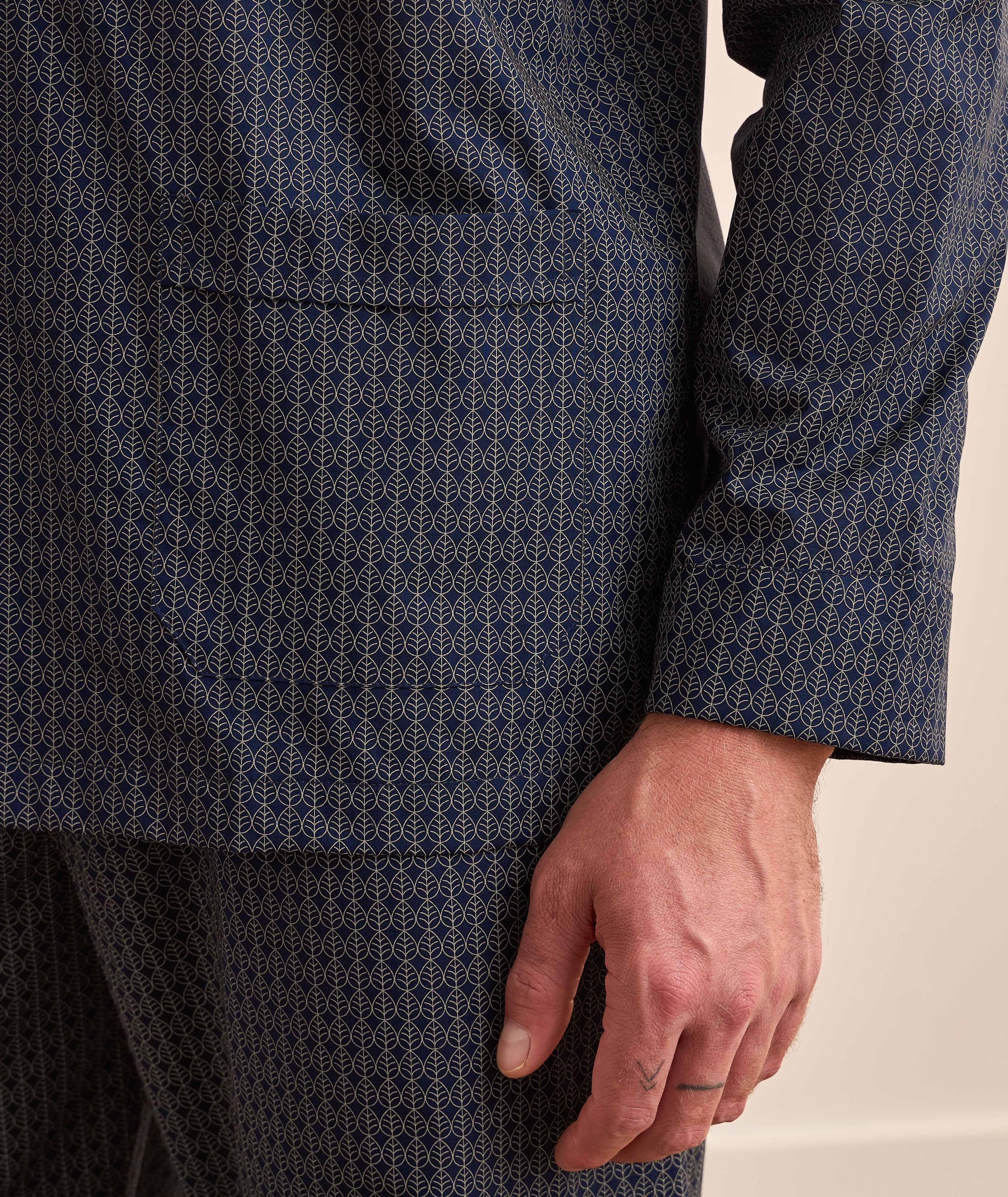 Pyjama Nelson à motif feuillage en coton image 3