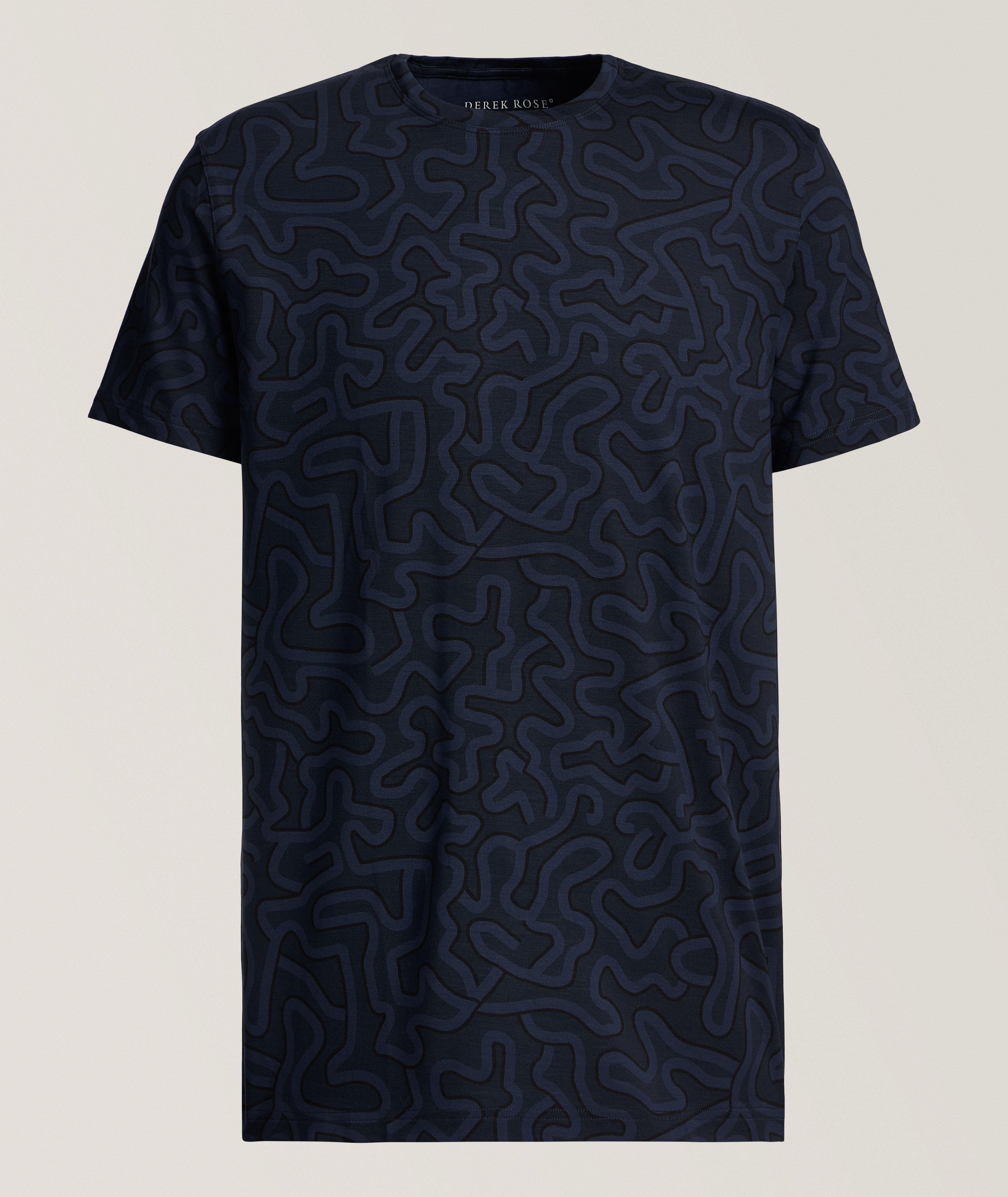 T-shirt London à motif squiggle modal extensible image 0