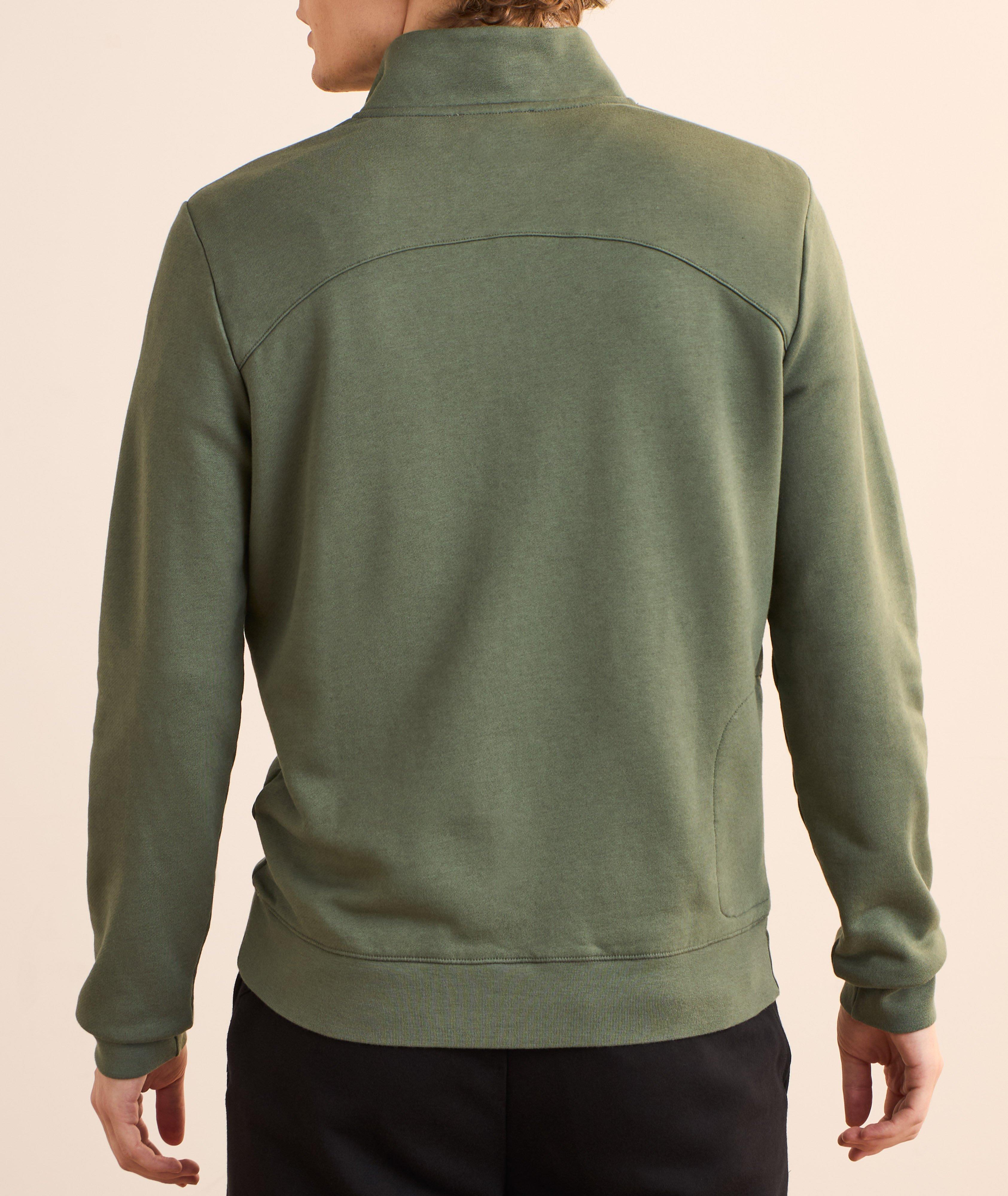 Chandail à demi-glissière en coton et modal image 2