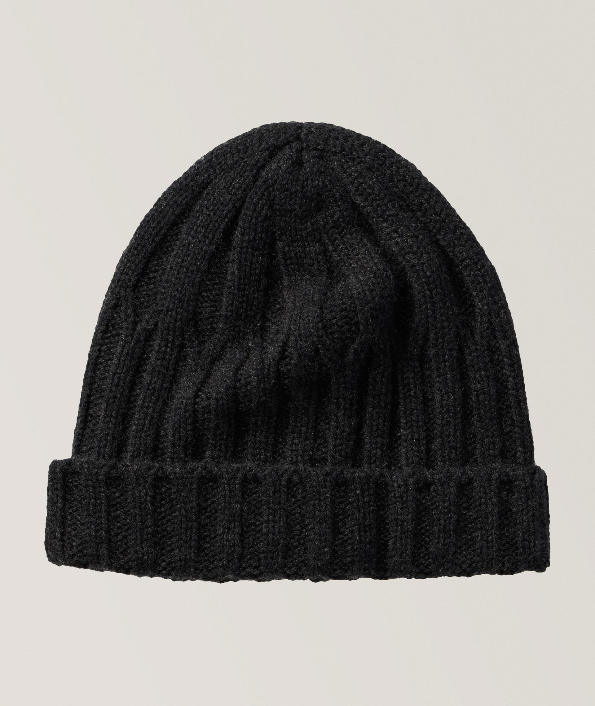 Tuque en tricot torsadé de cachemire image 0