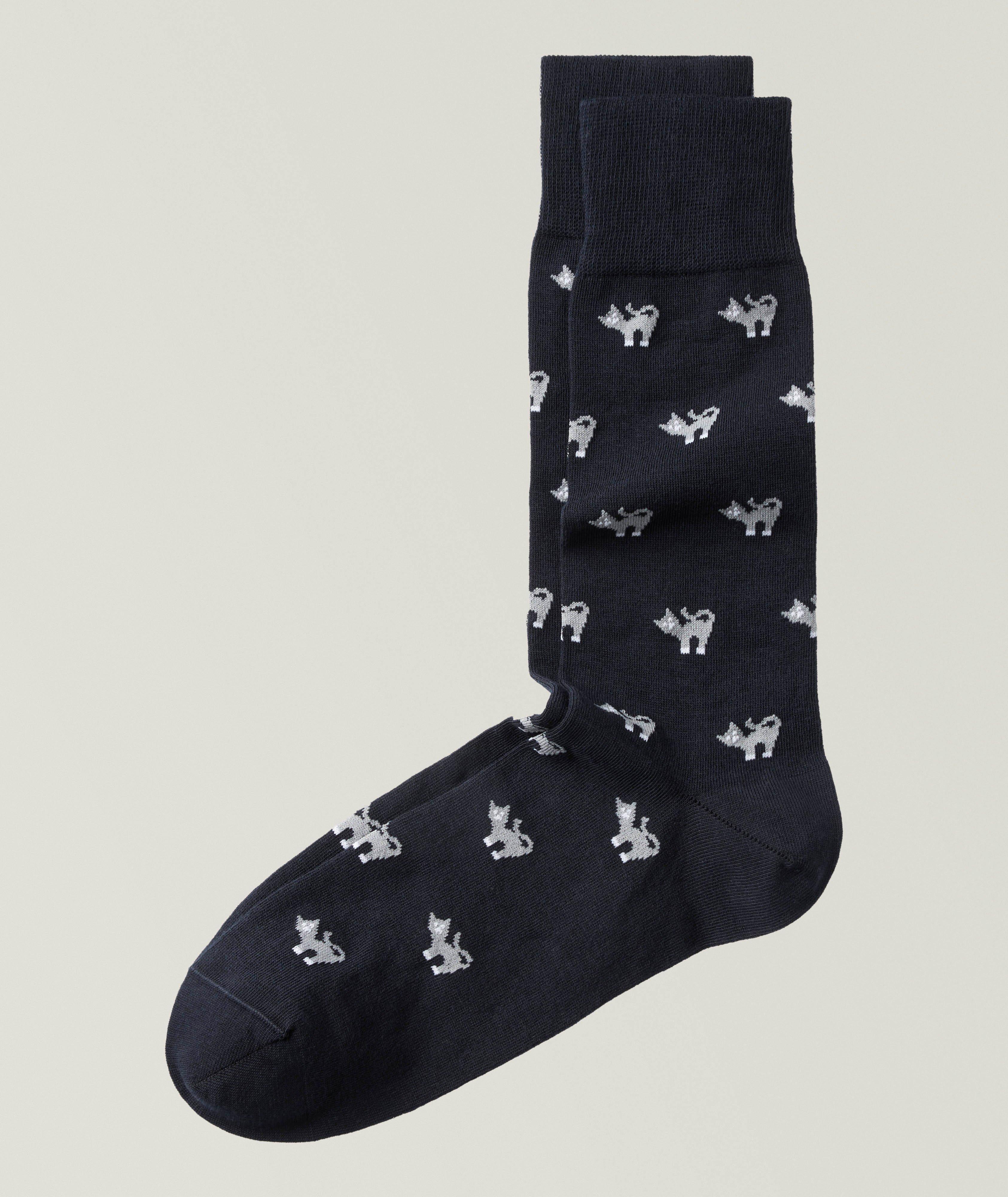 Karim Cat-Print Socks image 0