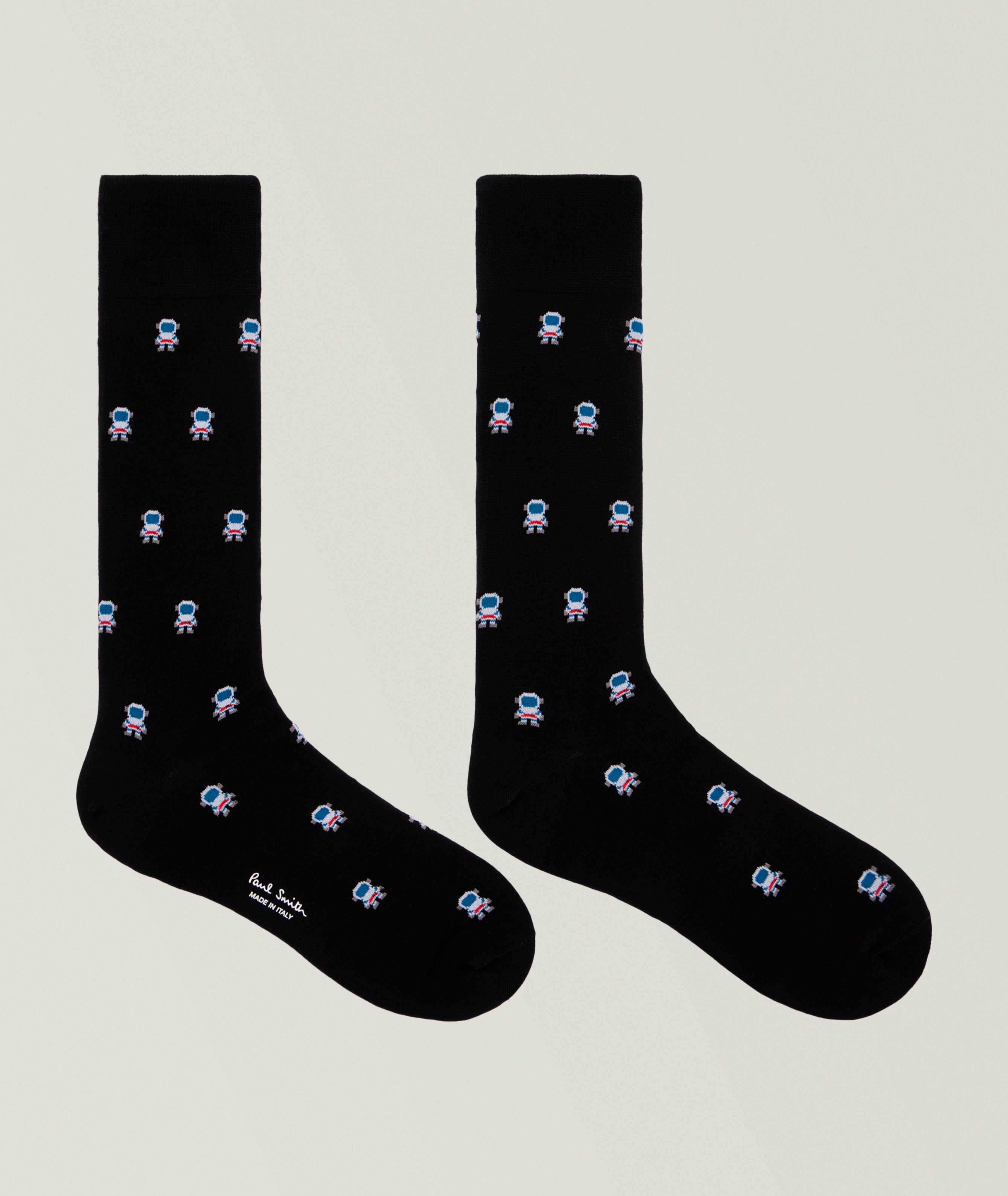 Chaussettes en coton extensible à motif d’astronautes image 1