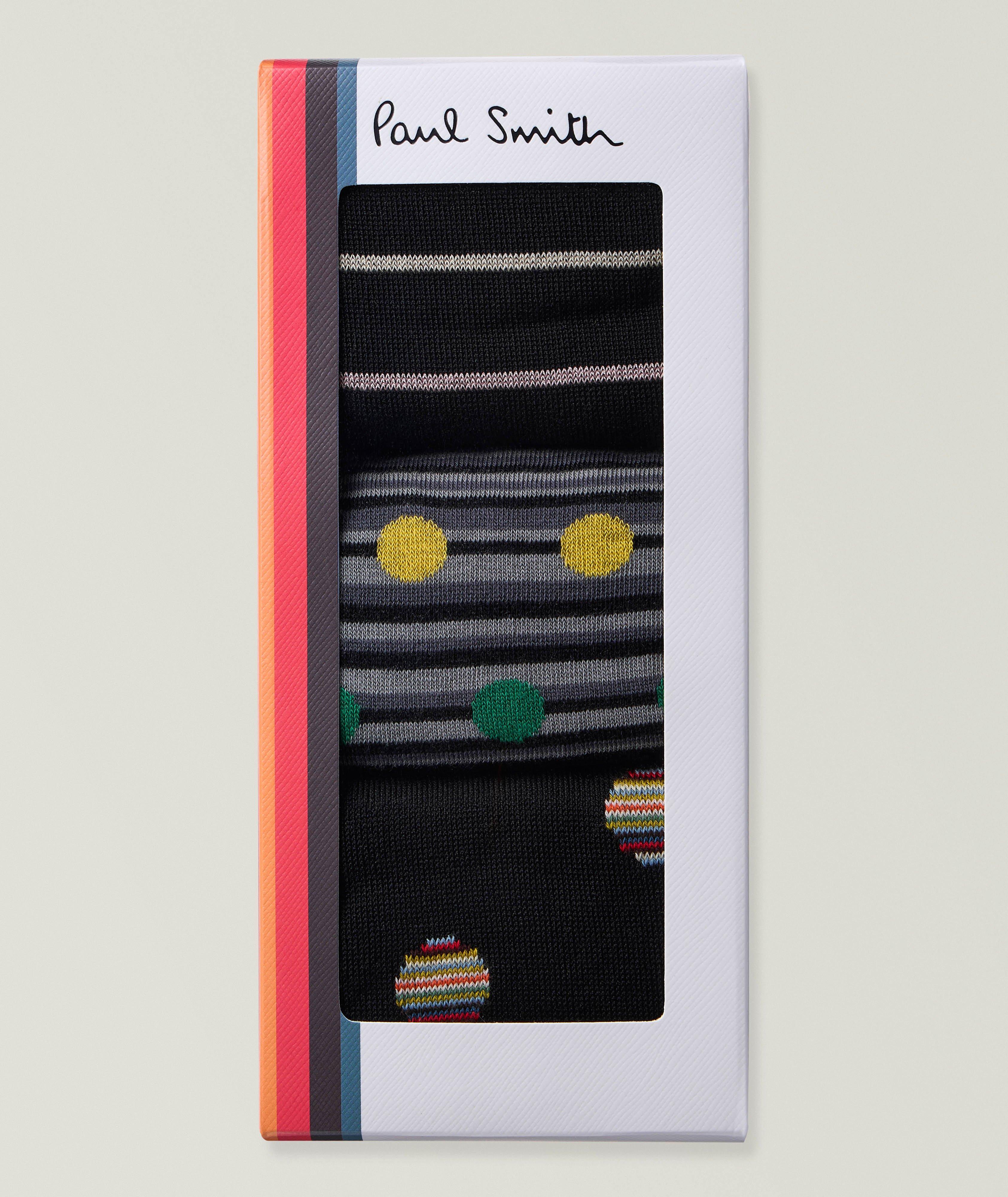 Three-Pack Multi-Stripes & Dots Socks image 1