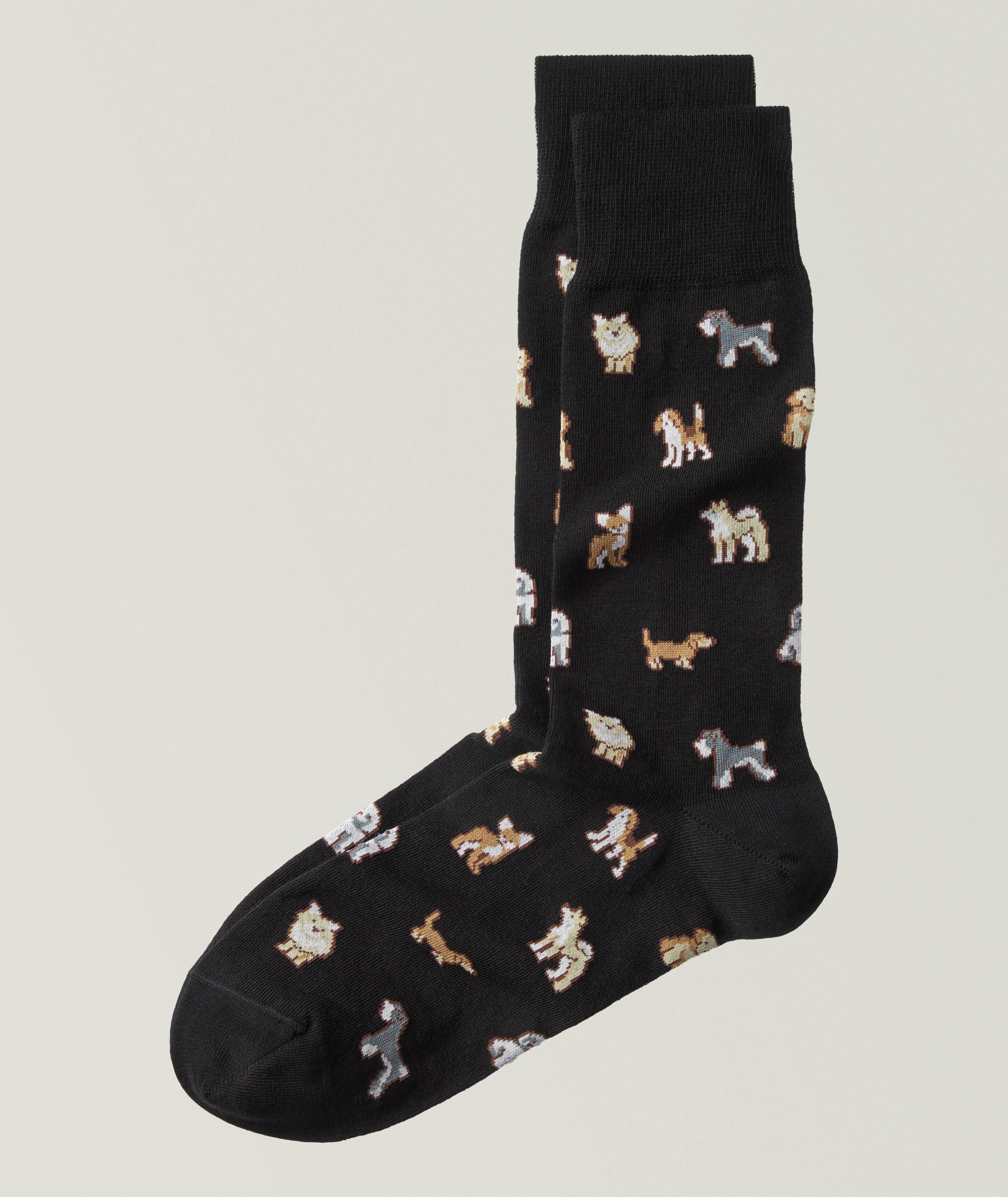 Kyoto Dog-Print Socks image 0