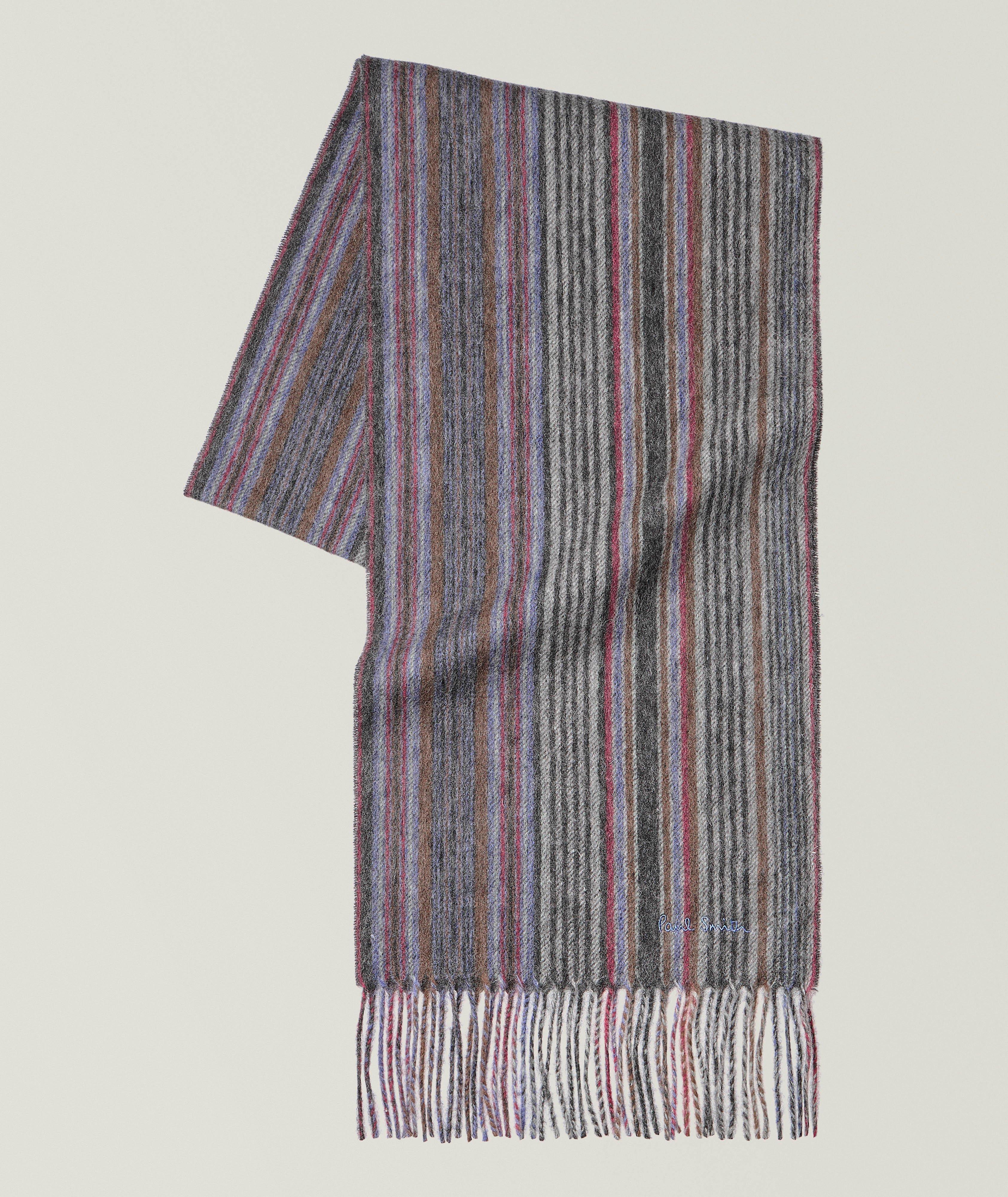 Trent Striped Lambswool Scarf image 0