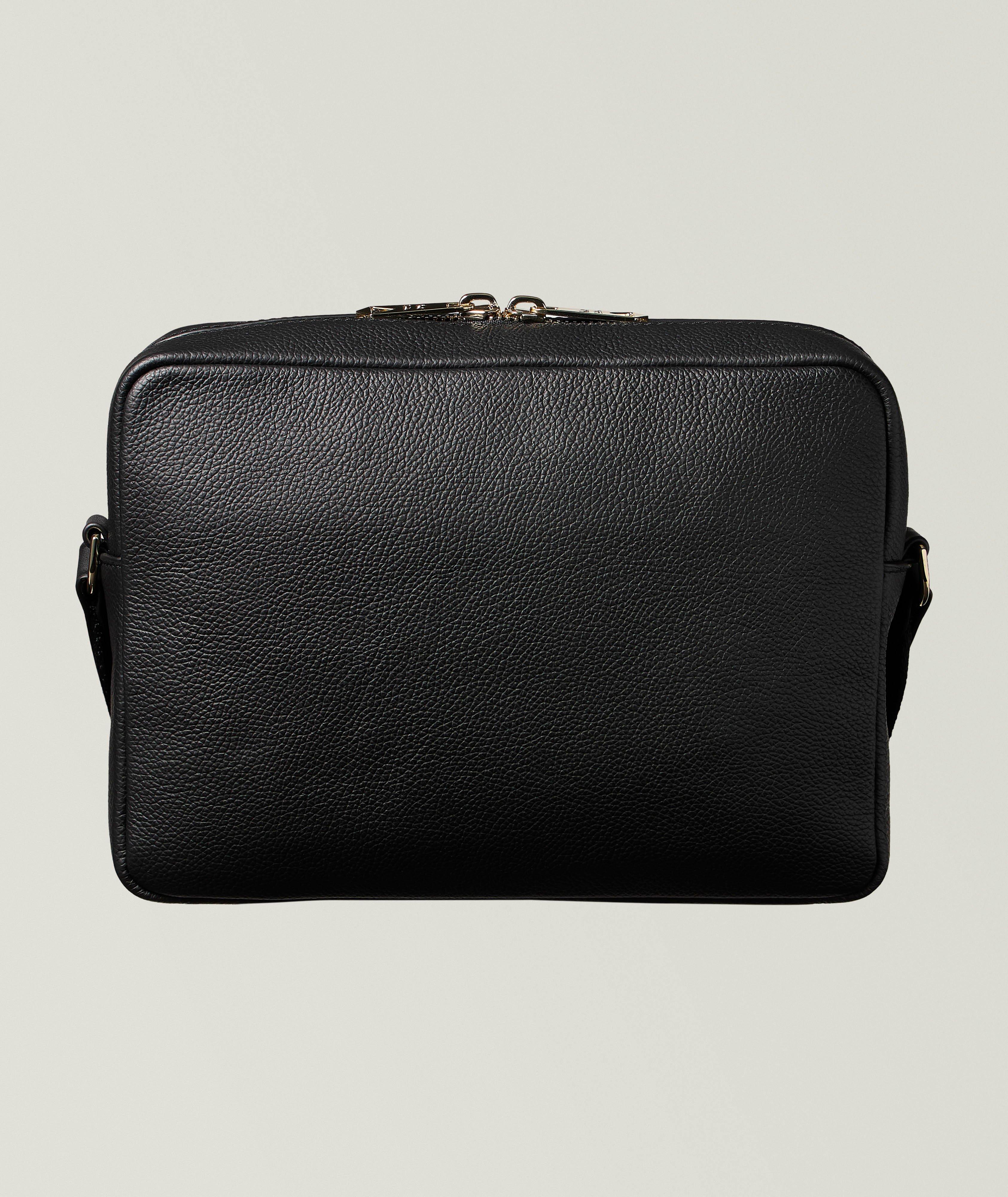 Signature Stripe Leather Messenger Bag image 1