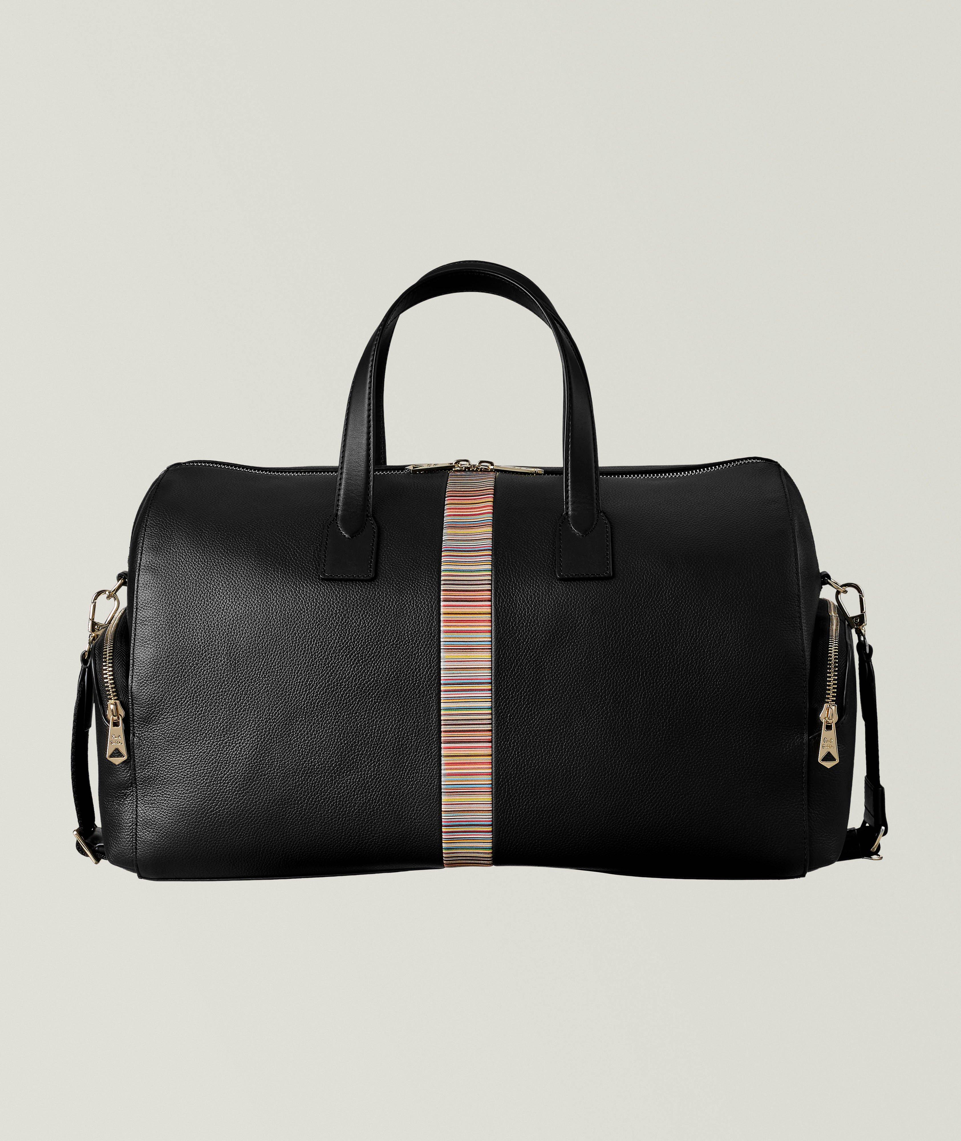 Signature Stripe Leather Day Holdall  image 0