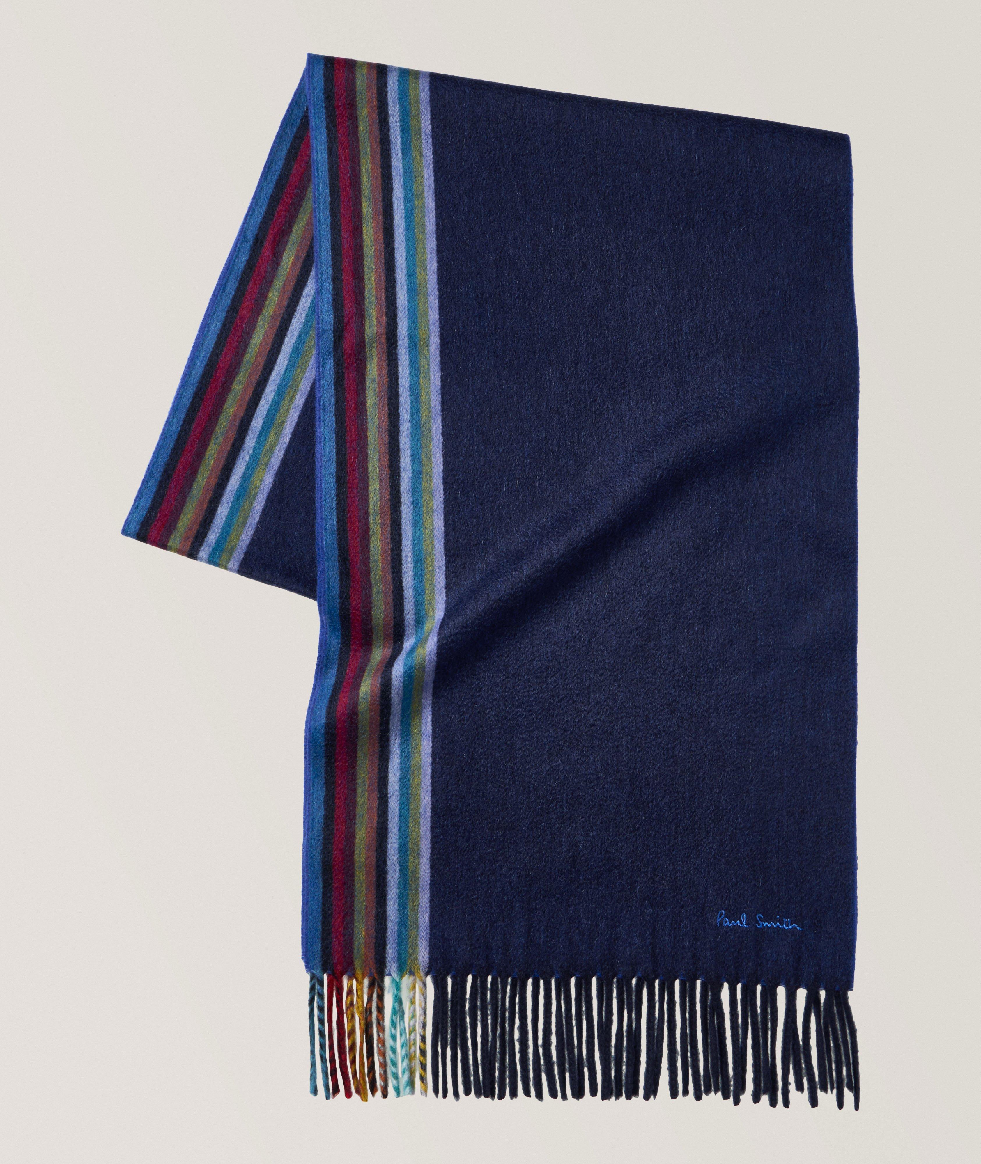 PS BLK SIG WOVEN EDGE CASHMERE SCARF image 0
