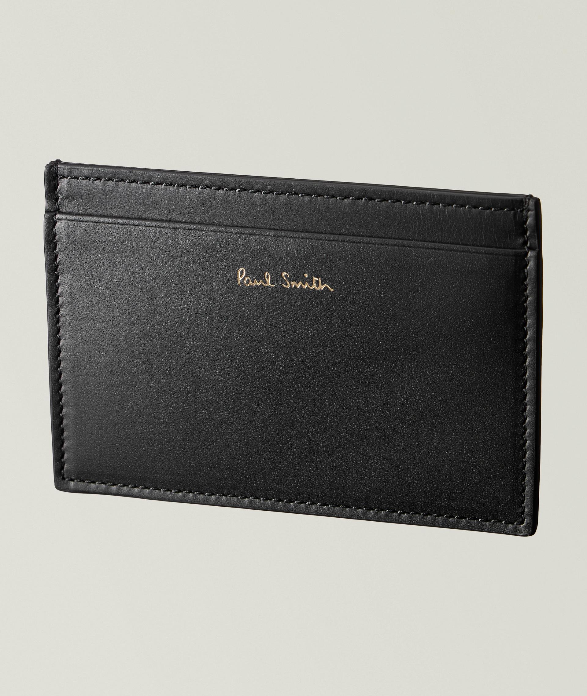 Signature Stripe Leather Cardholder image 0
