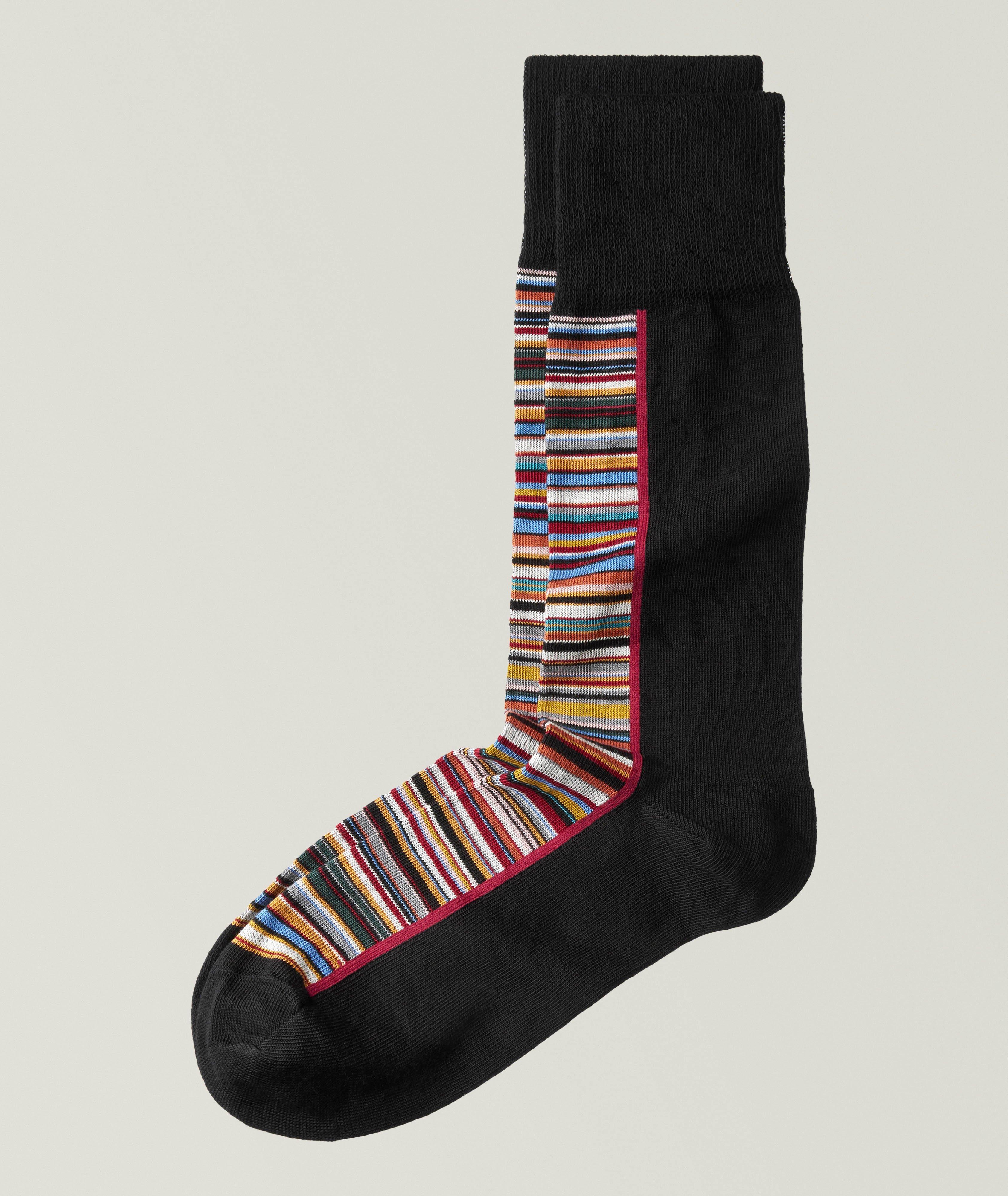 Half Signature Stripe Socks image 0