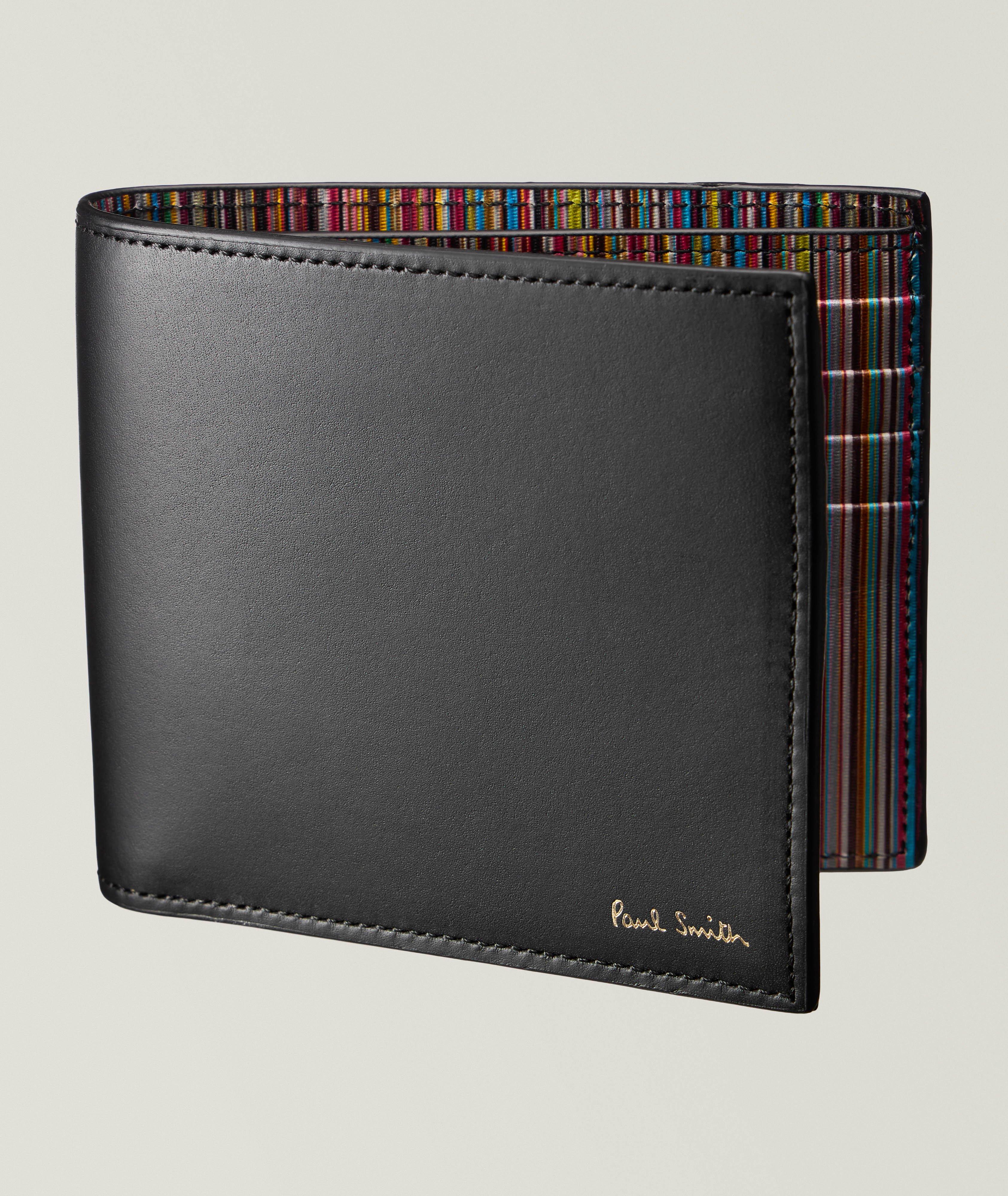 Signature Stripe Bifold Leather Wallet image 0