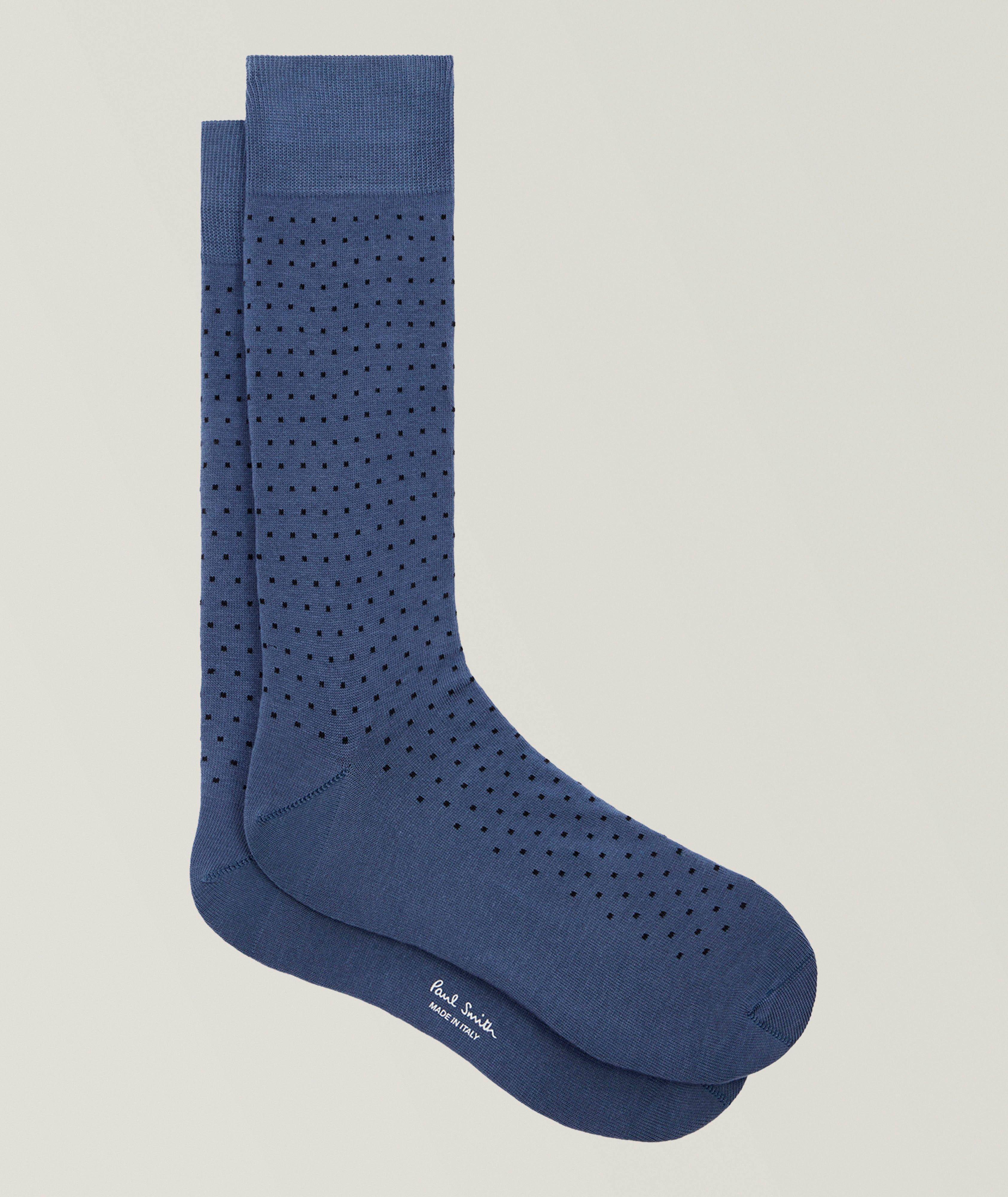 Chaussettes en coton extensible à pois image 0