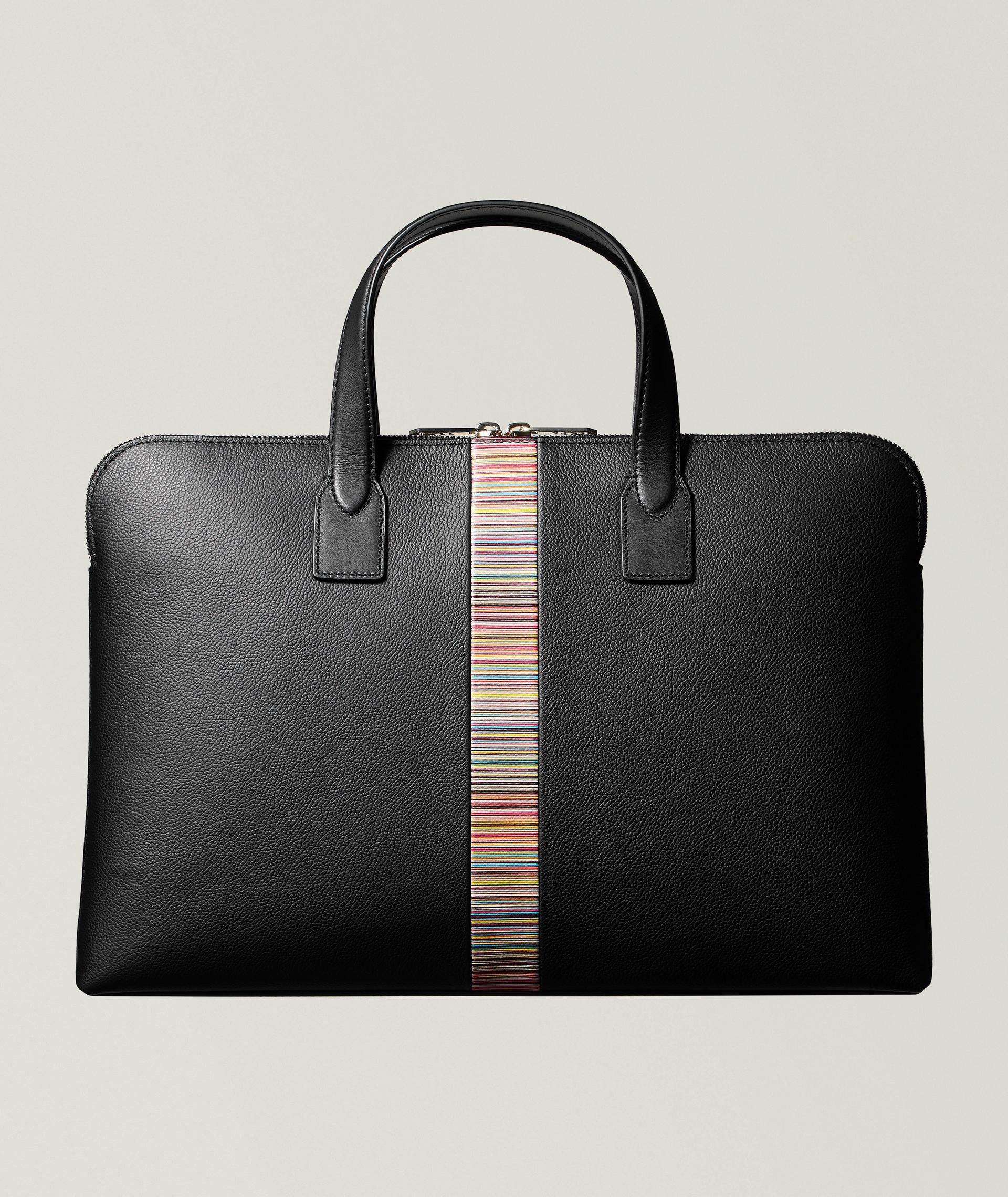 Signature Stripe Slim Leather Folio Bag image 0