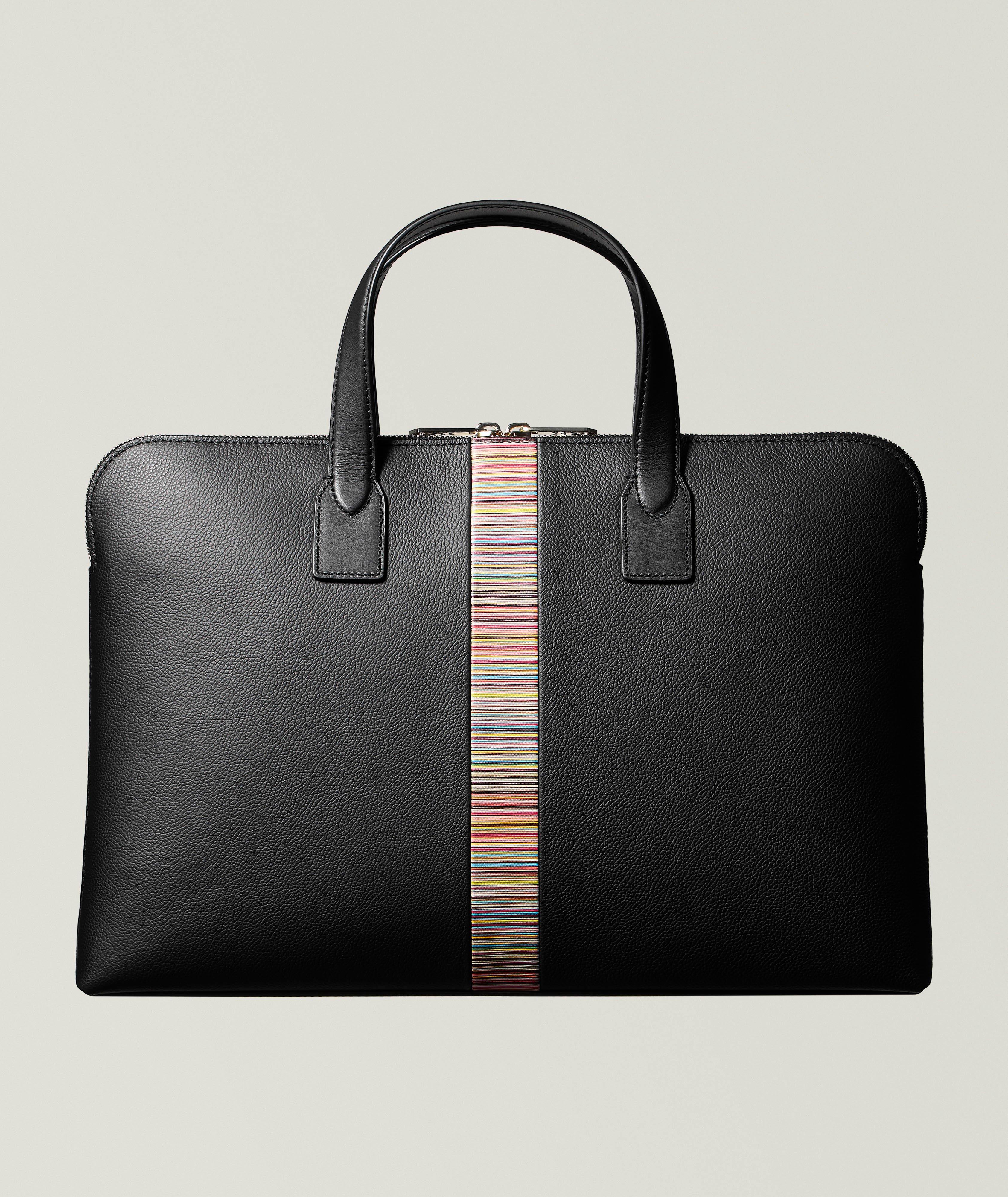Signature Stripe Slim Leather Folio Bag image 0