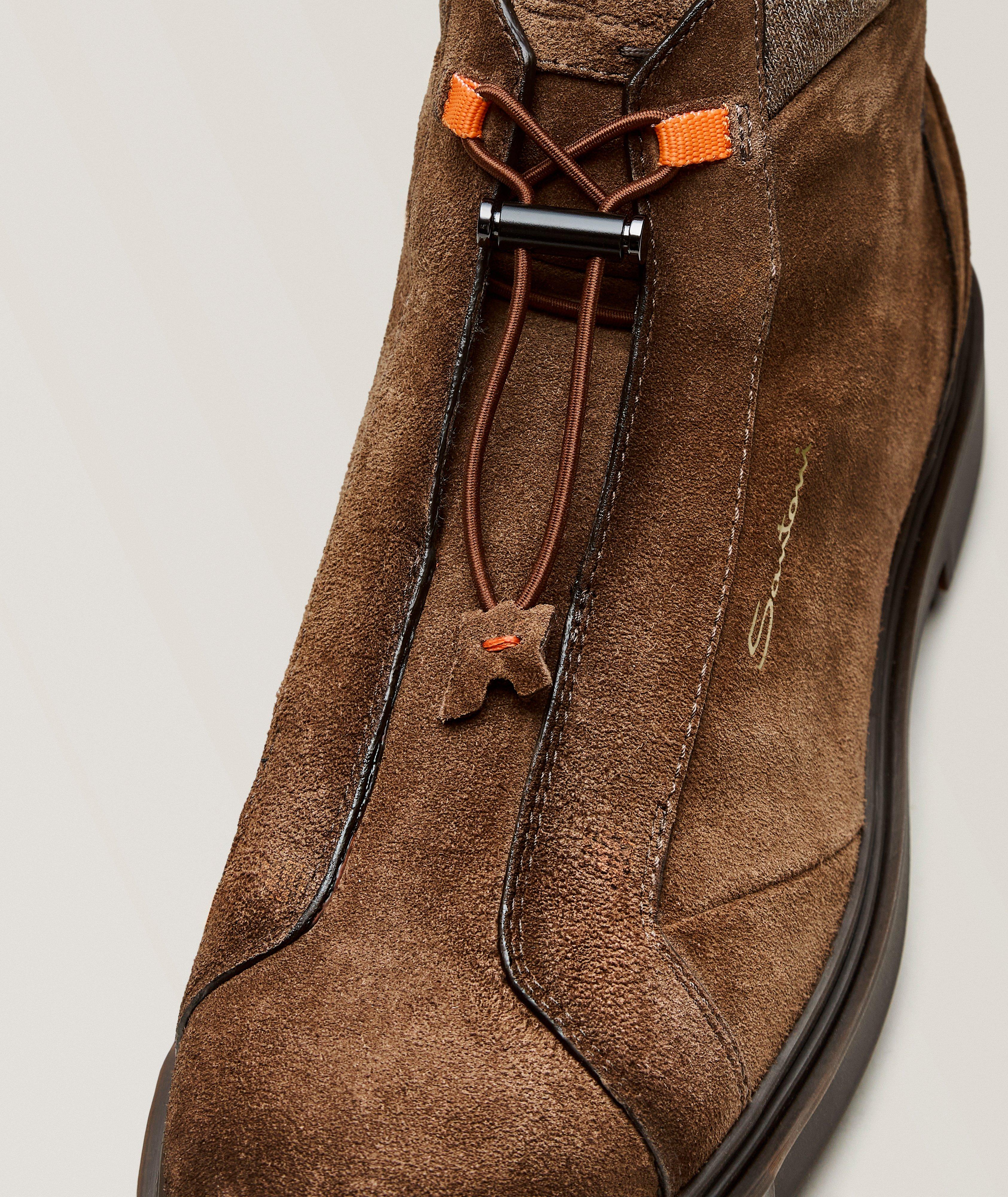 Corvat Suede & Knit Ankle Boots image 2
