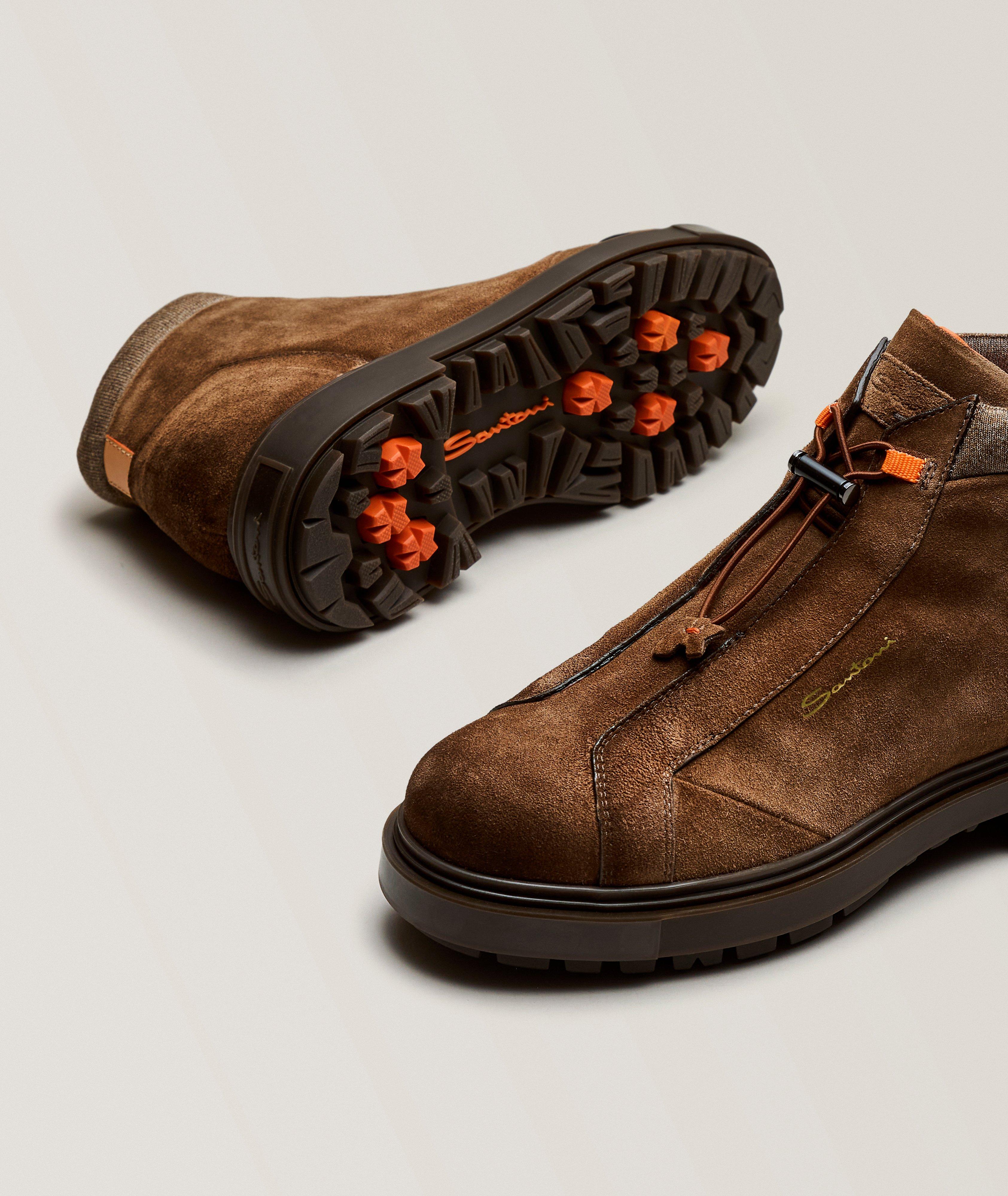 Corvat Suede & Knit Ankle Boots image 3