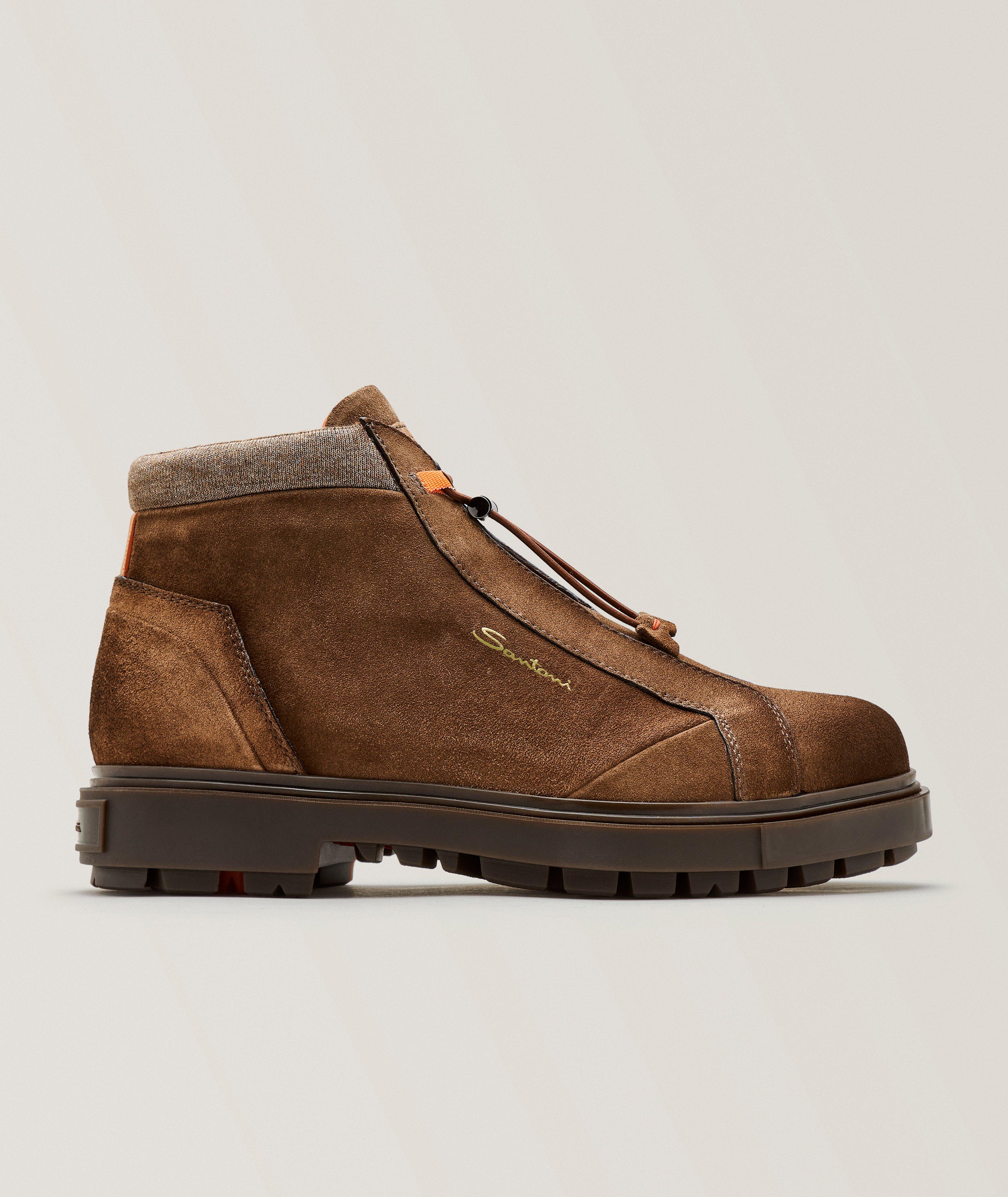 Corvat Suede & Knit Ankle Boots image 0