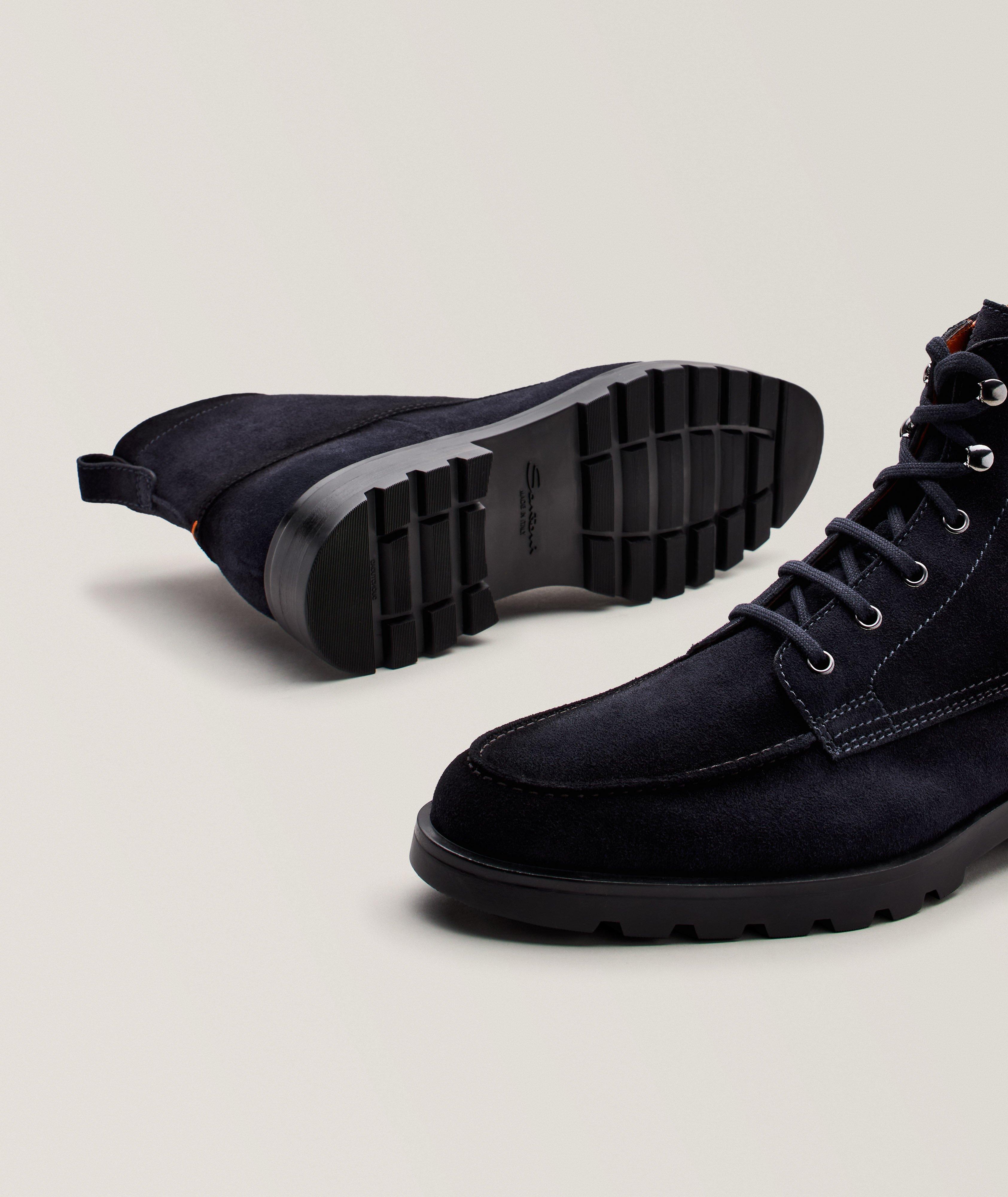 Suede Lace-Up Lug Boots  image 3