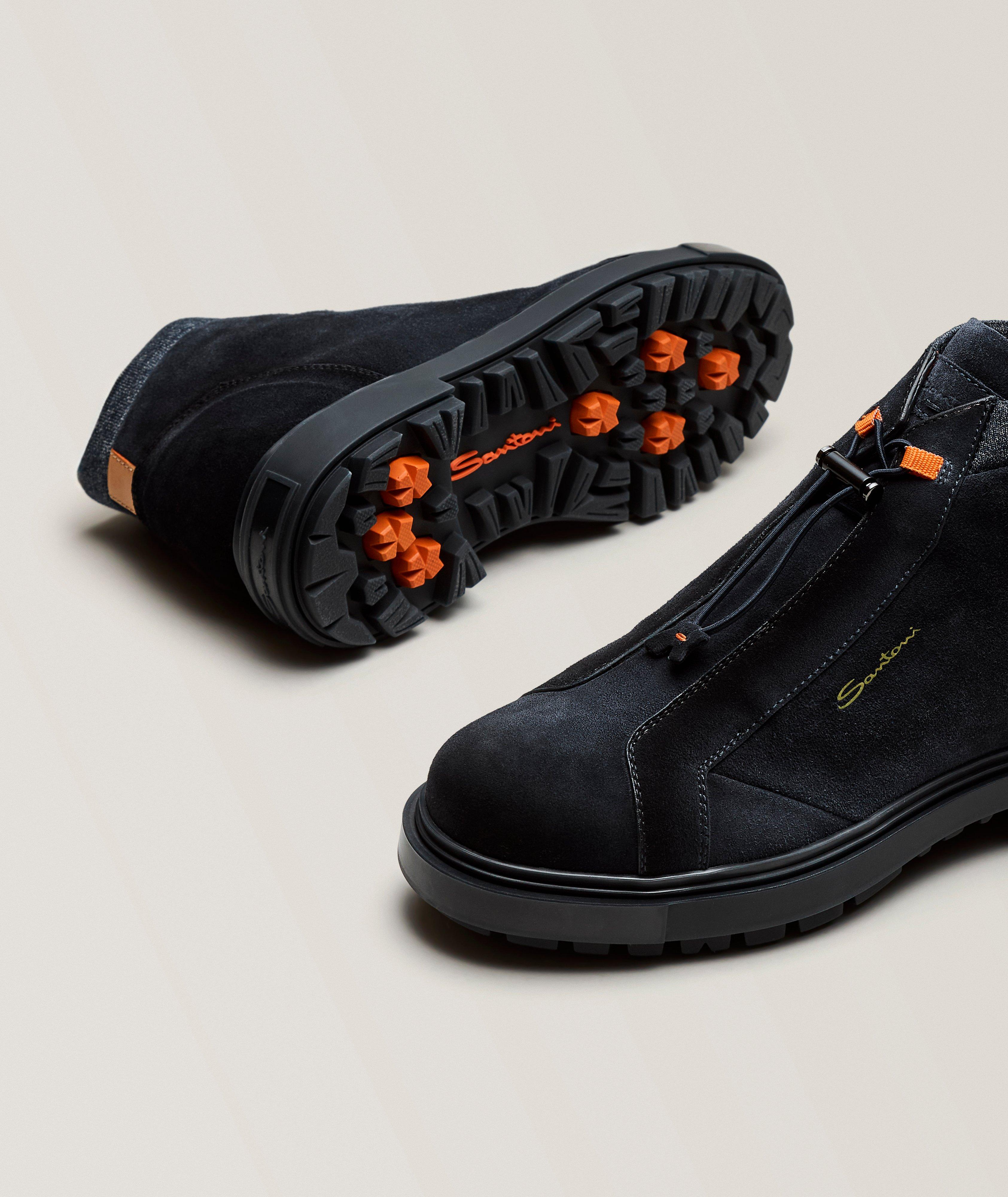 Corvat Suede & Knit Ankle Boots image 3