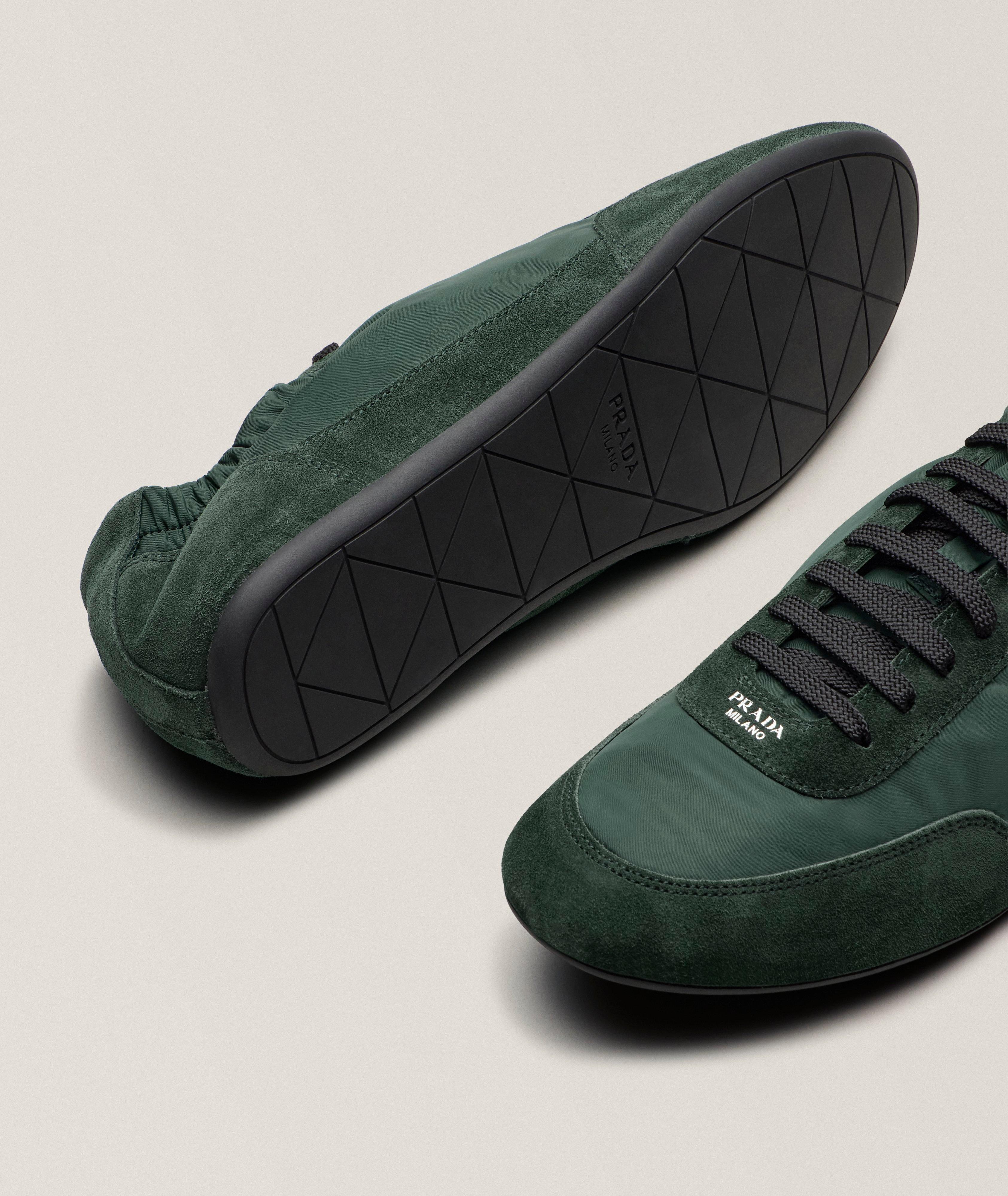 Collapse Re-Nylon & Suede Elasticized Sneakers image 3