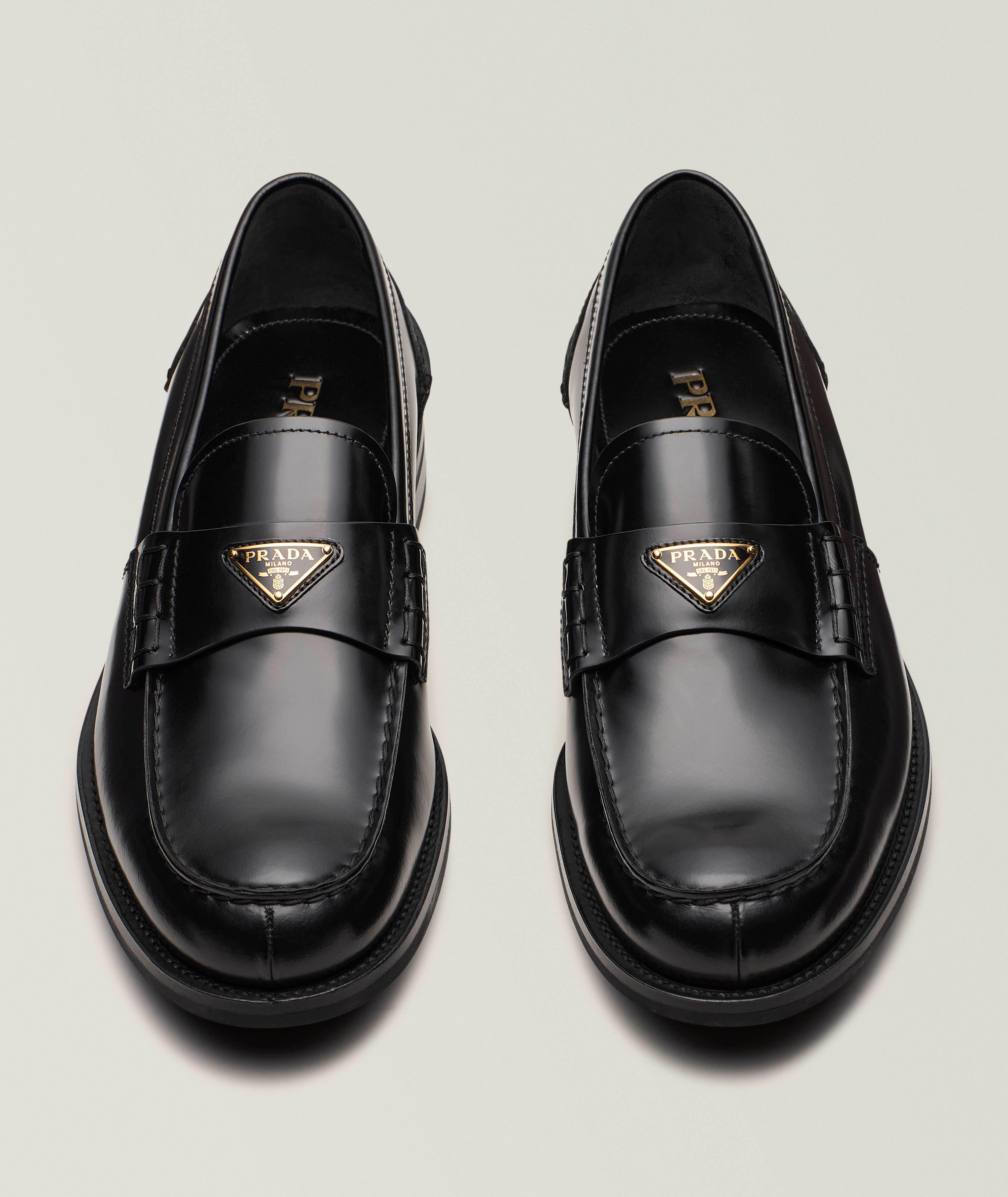 Spazzolato Leather Banded Loafers  image 1