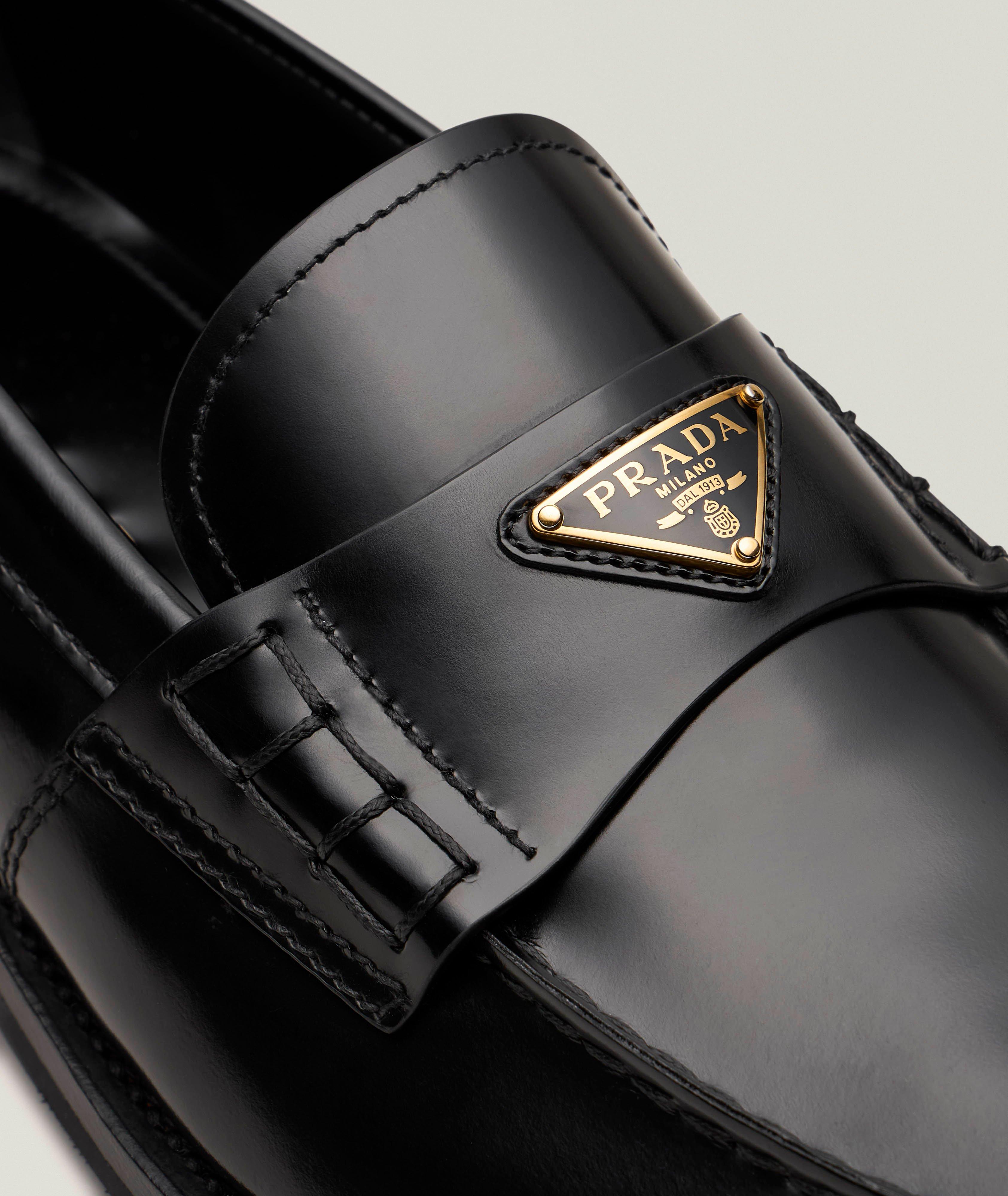Spazzolato Leather Banded Loafers  image 2