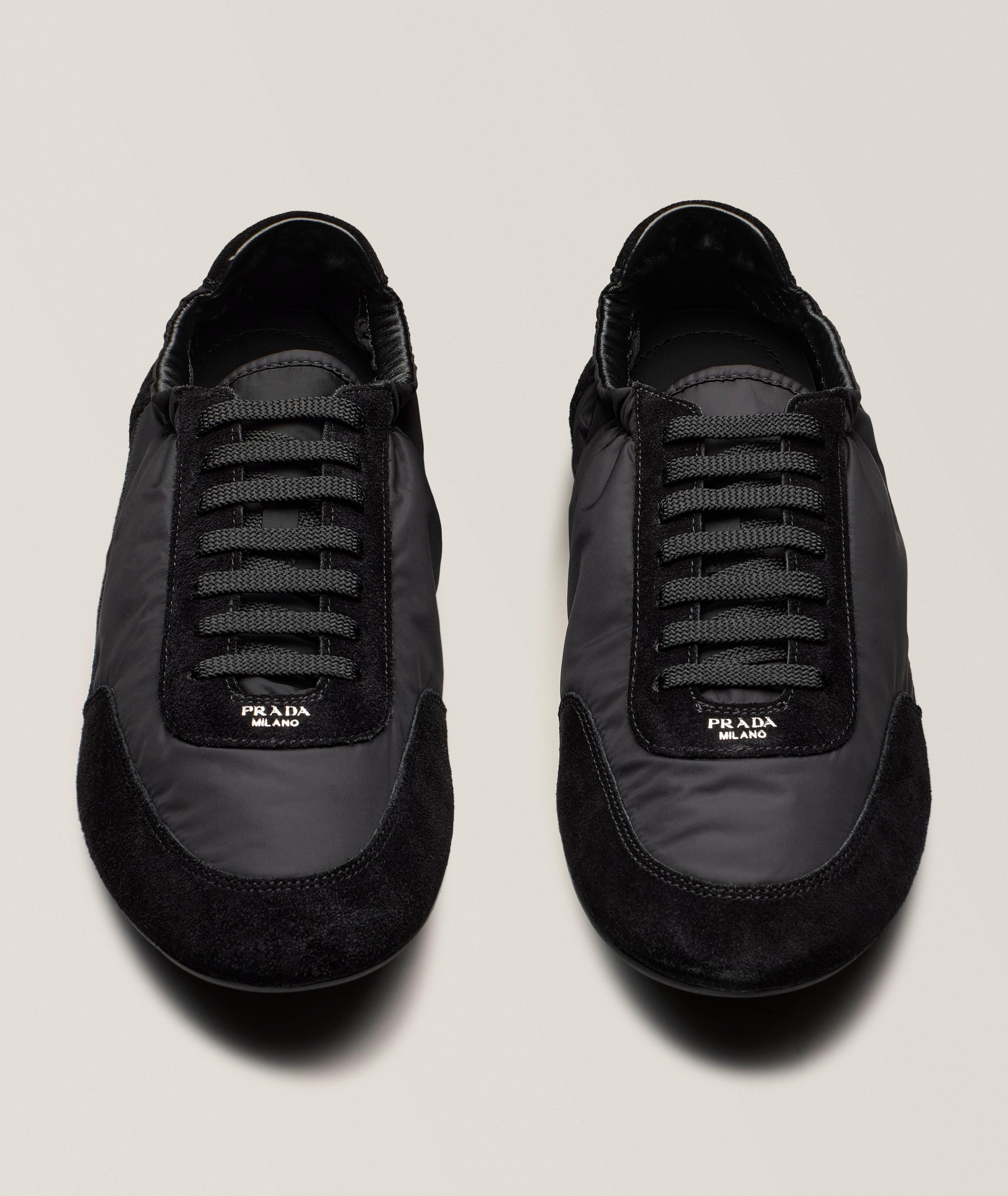 Collapse Re-Nylon & Suede Elasticized Sneakers image 1