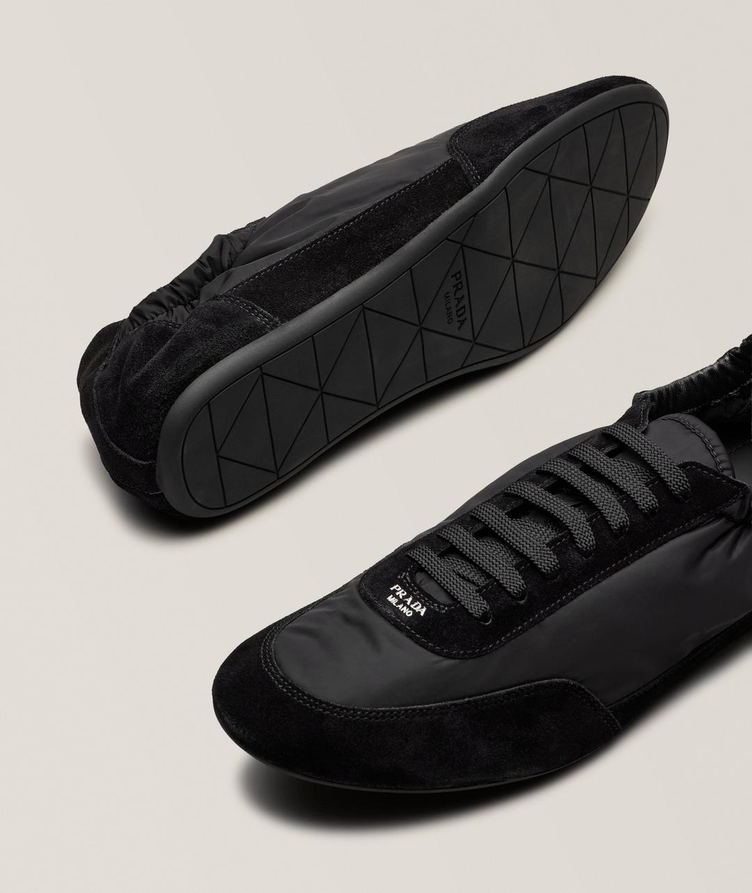 Collapse Re-Nylon & Suede Elasticized Sneakers image 3
