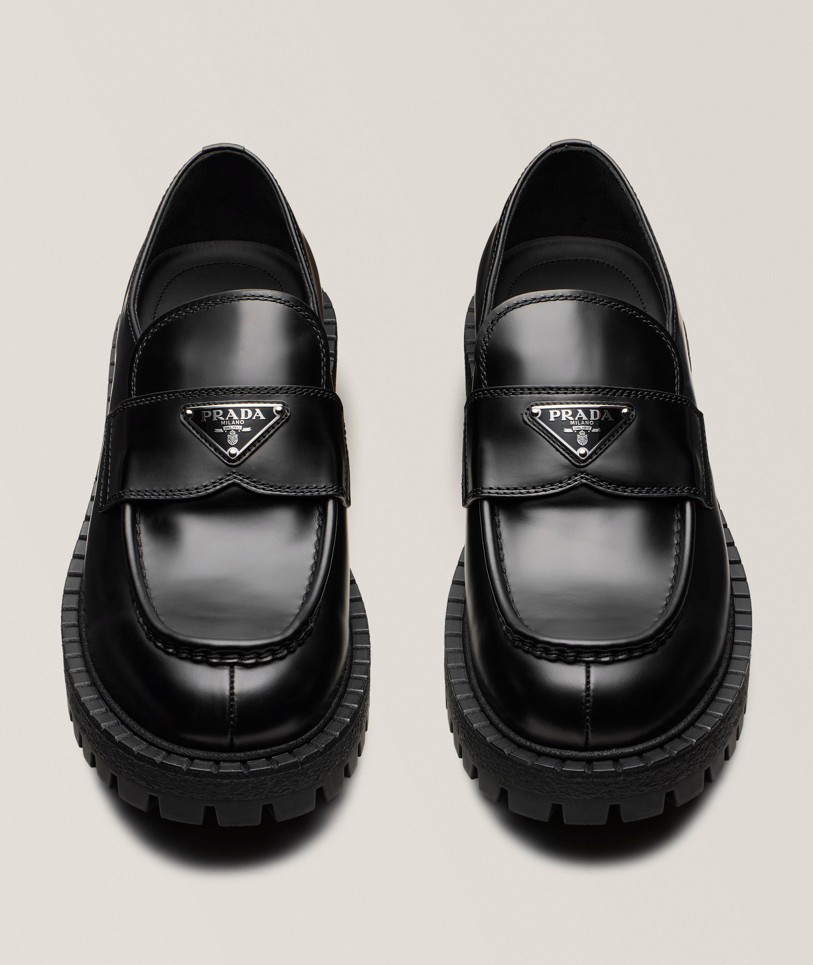 Leather Lug Penny Loafers image 1