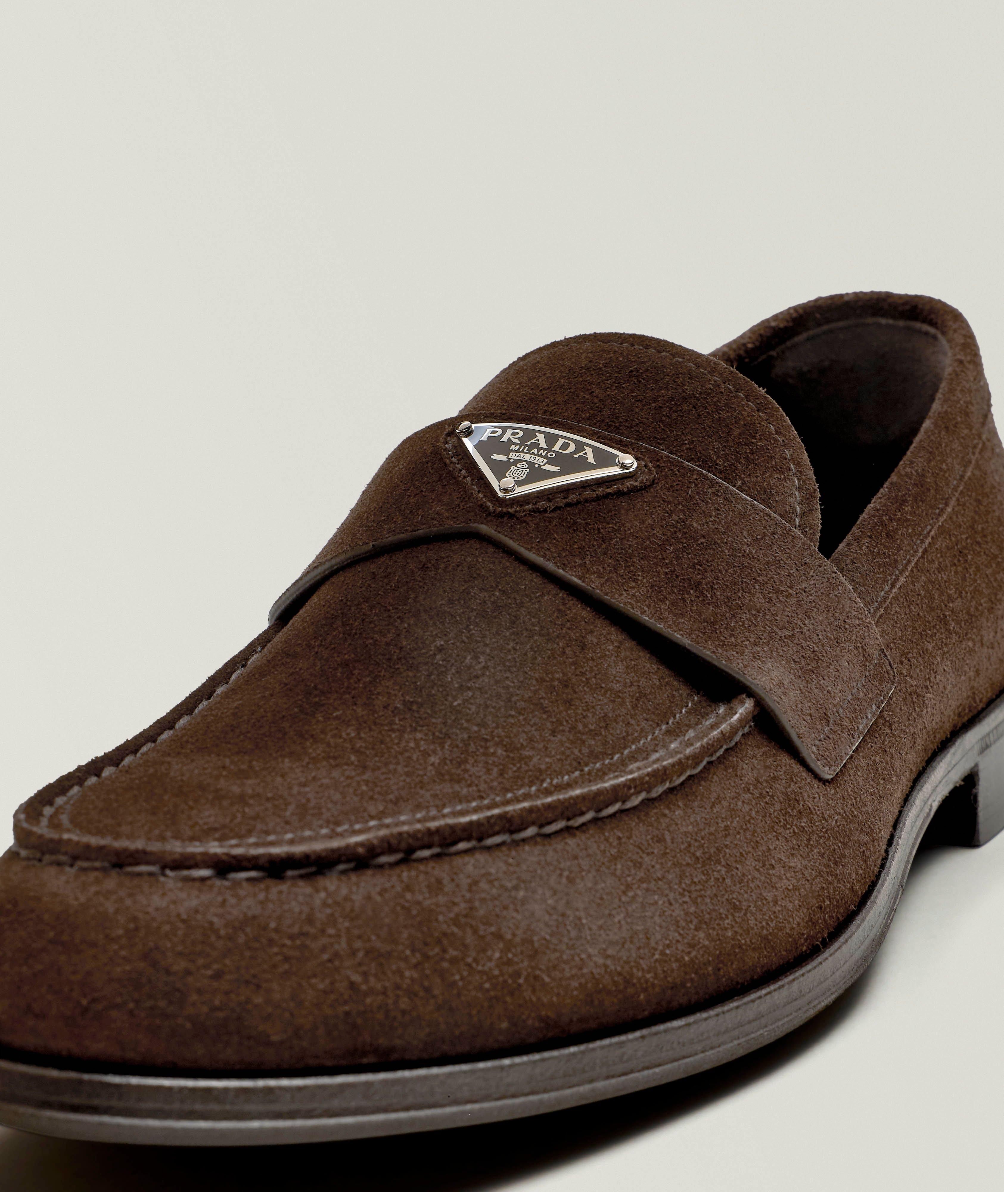 Mocassins en suède avec logo image 2