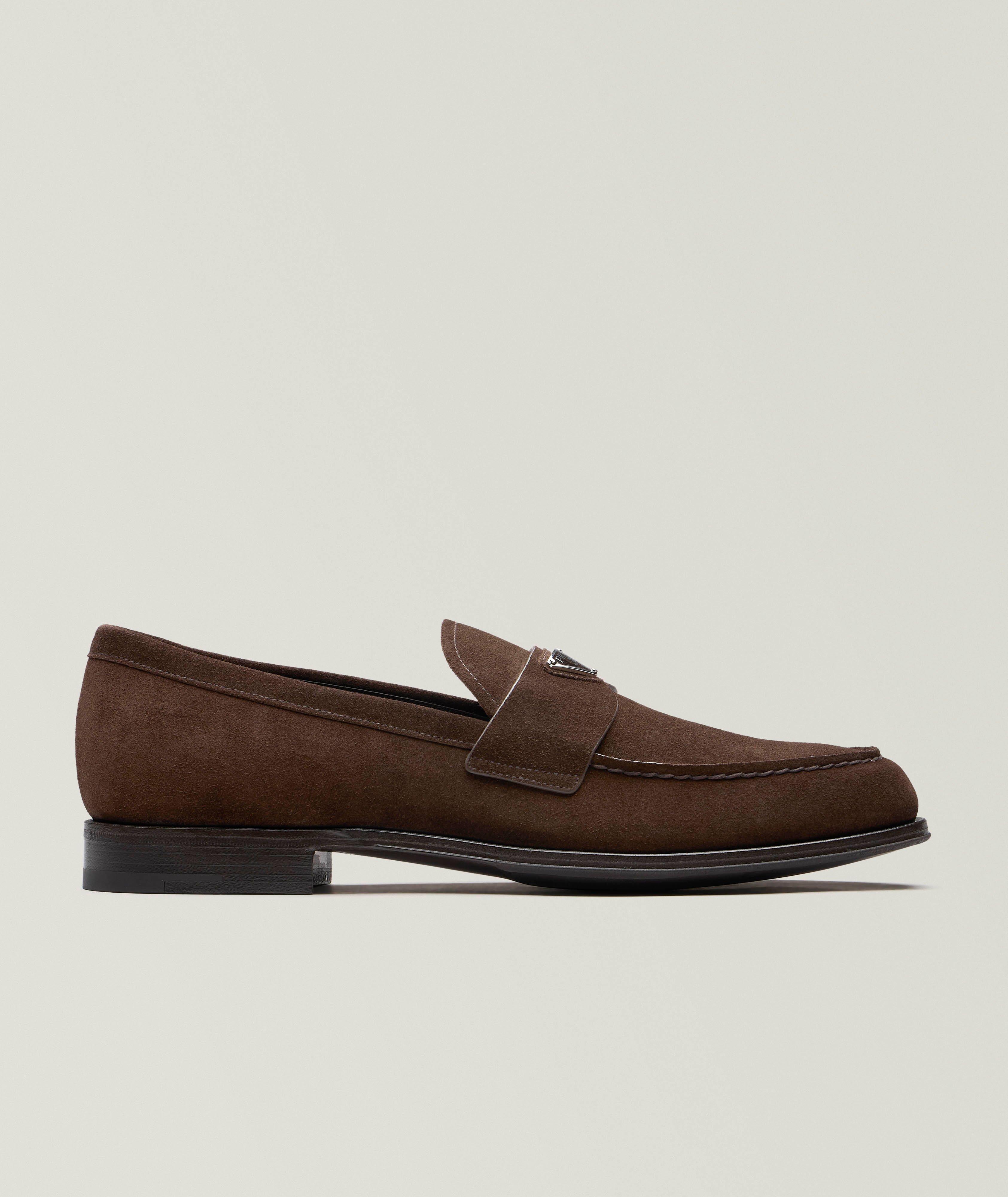 Mocassins en suède avec logo image 0