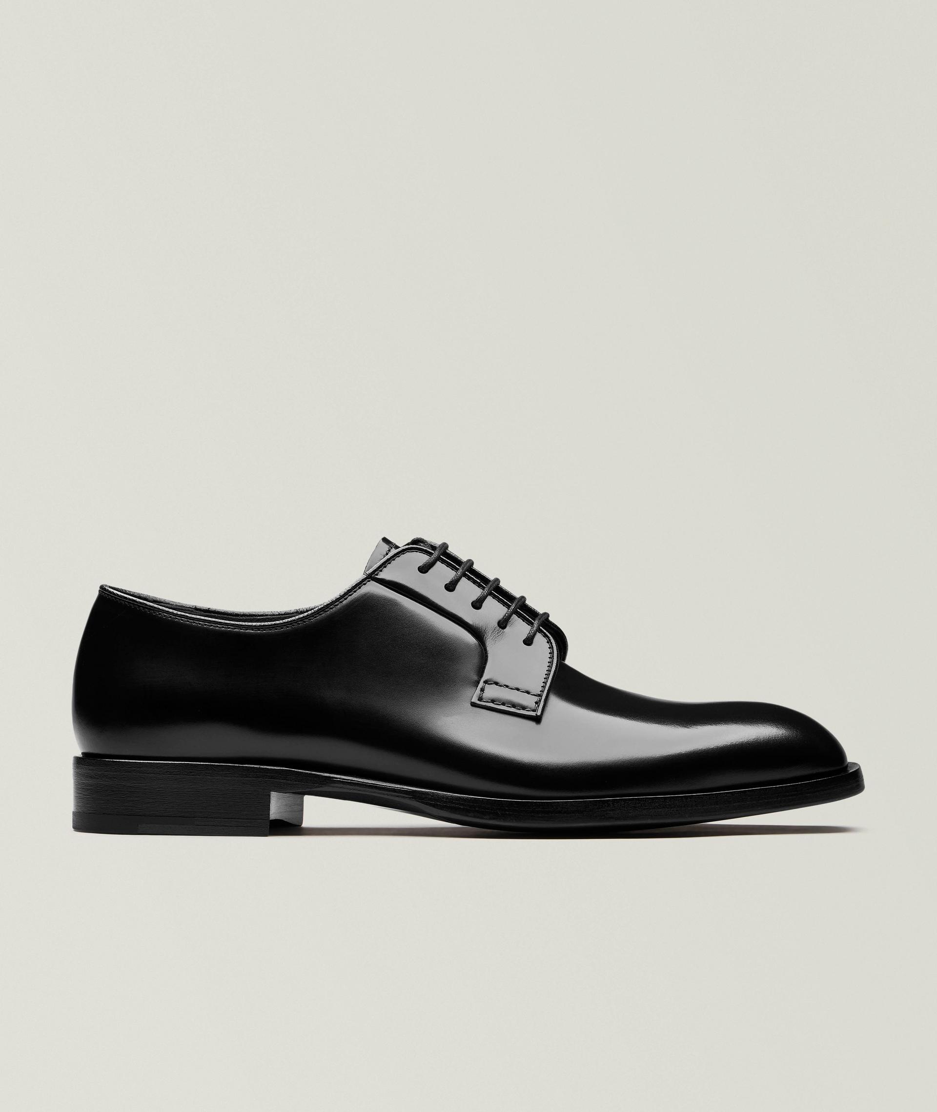 Brushed Spazzolato Leather Derbies  image 0