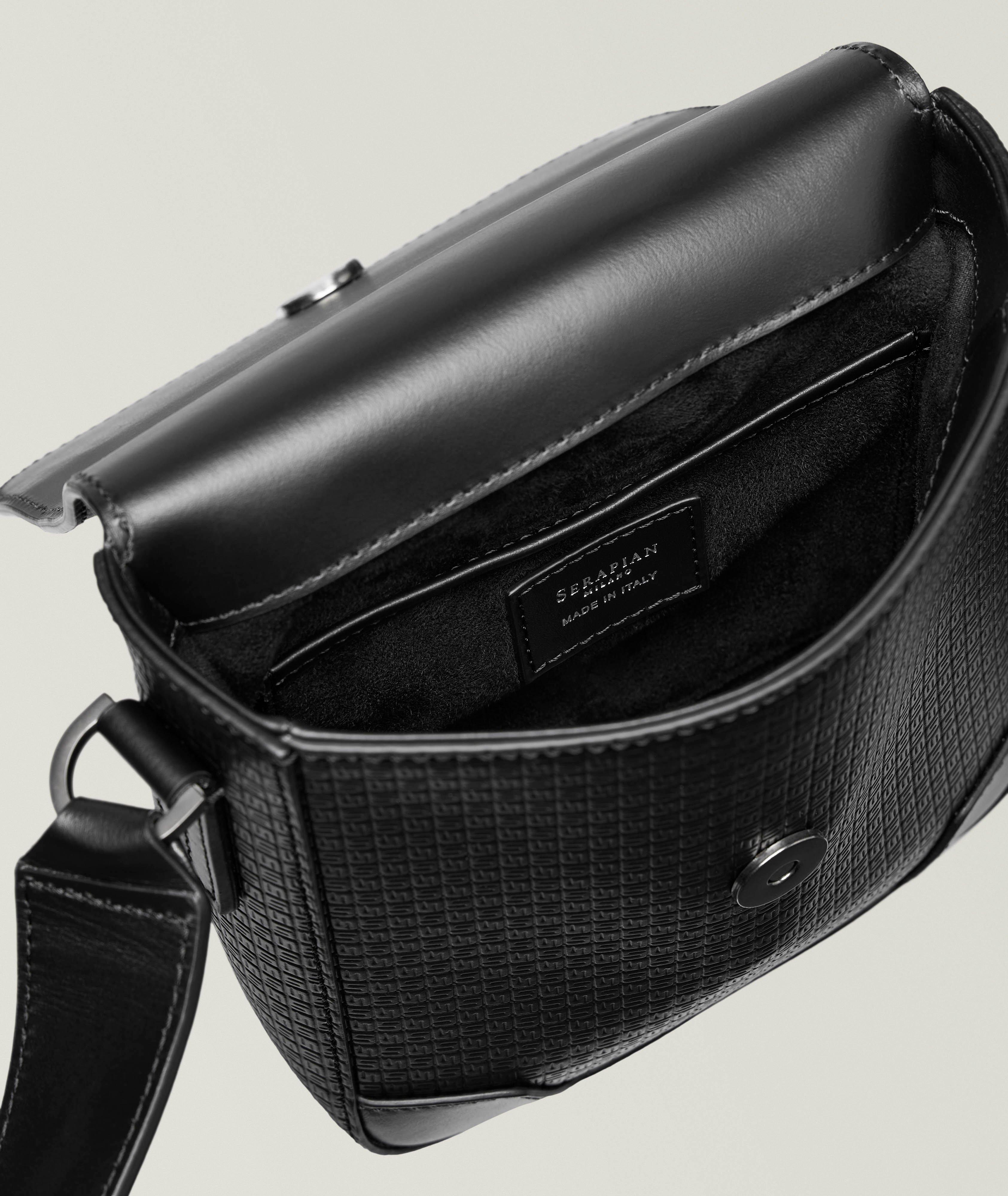 Sac pochette en toile enduite Stepan et en cuir image 1