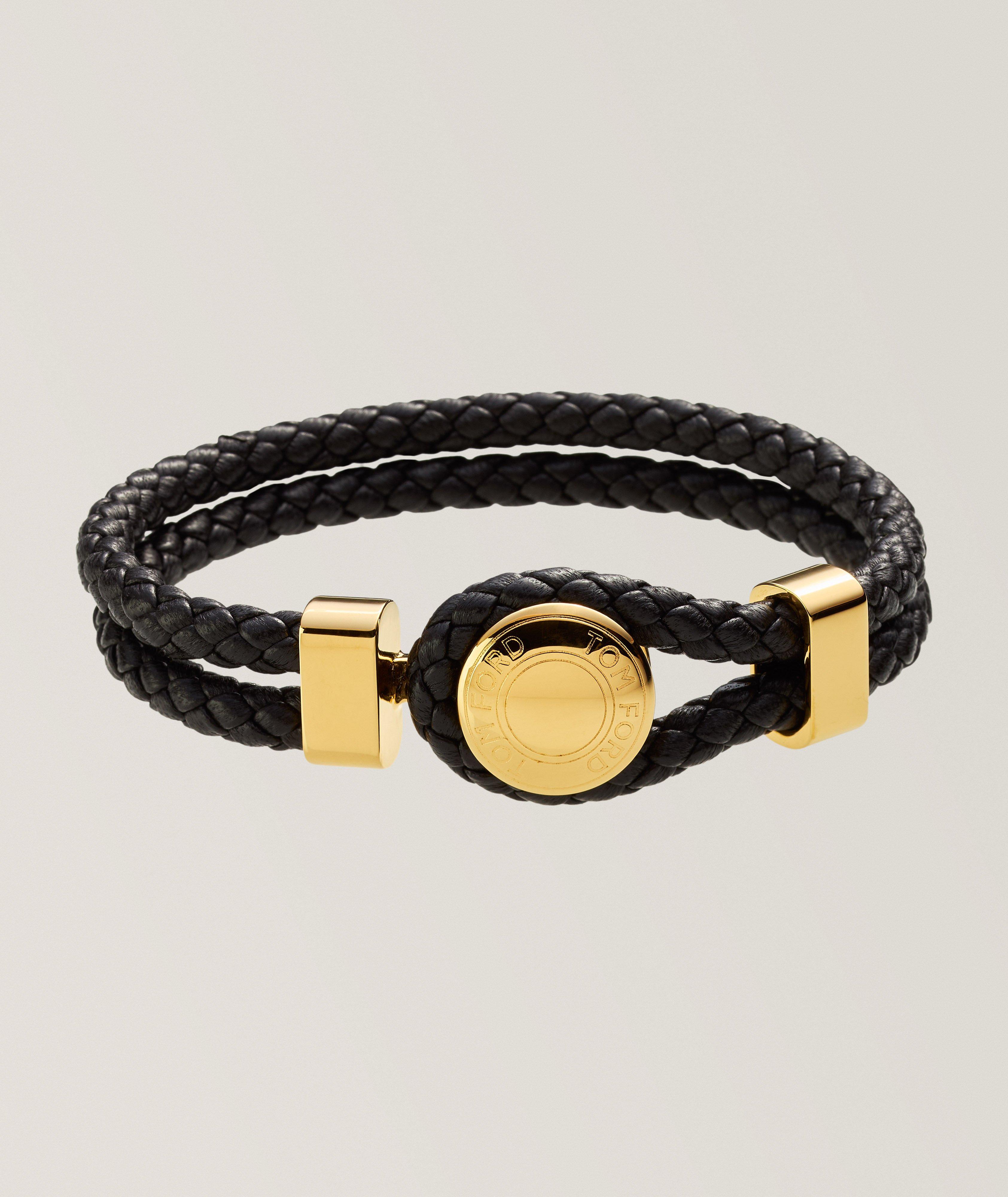 Double Braided Leather Bracelet image 0