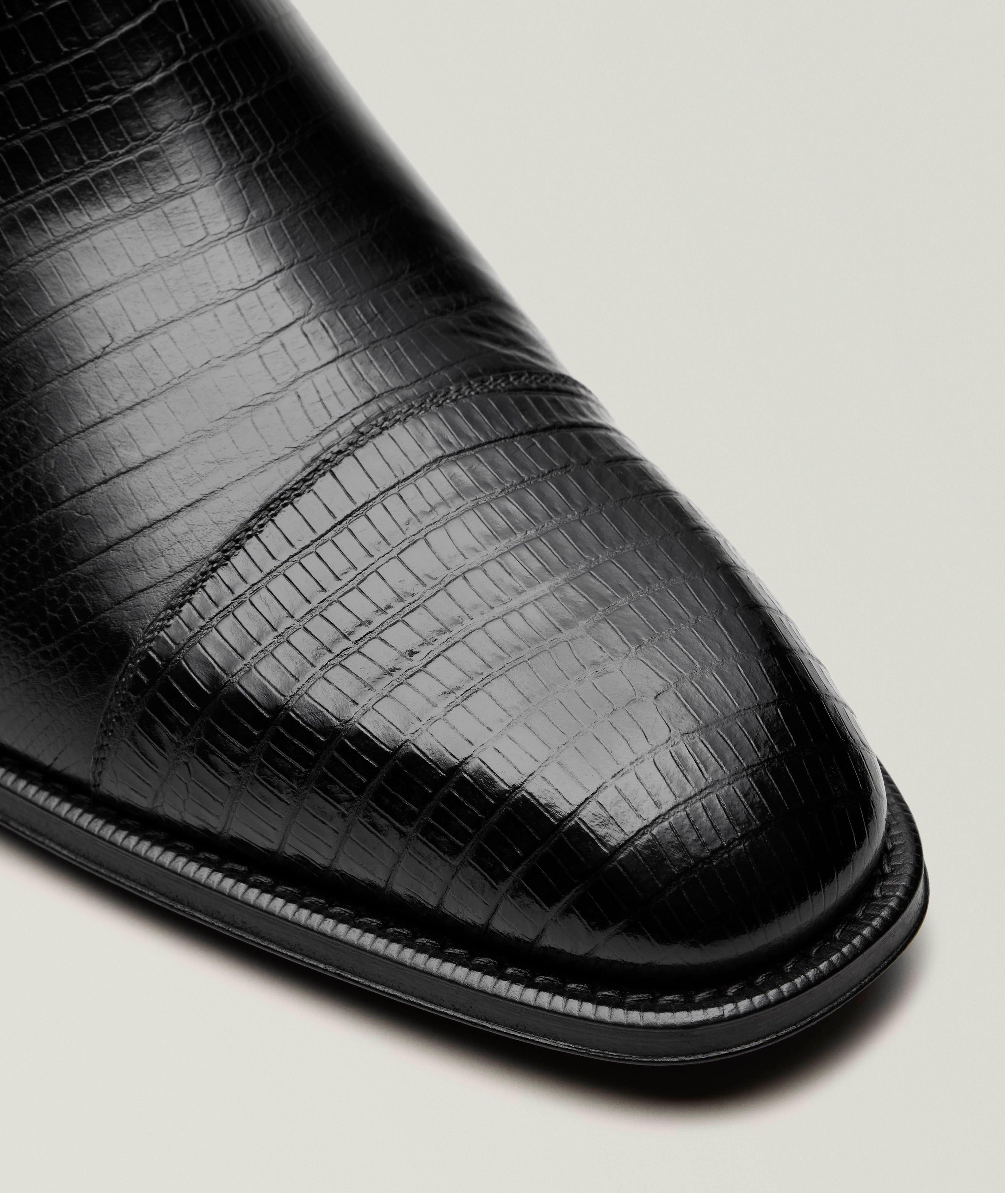 Botte de style Chelsea en cuir à motif d’écailles image 4