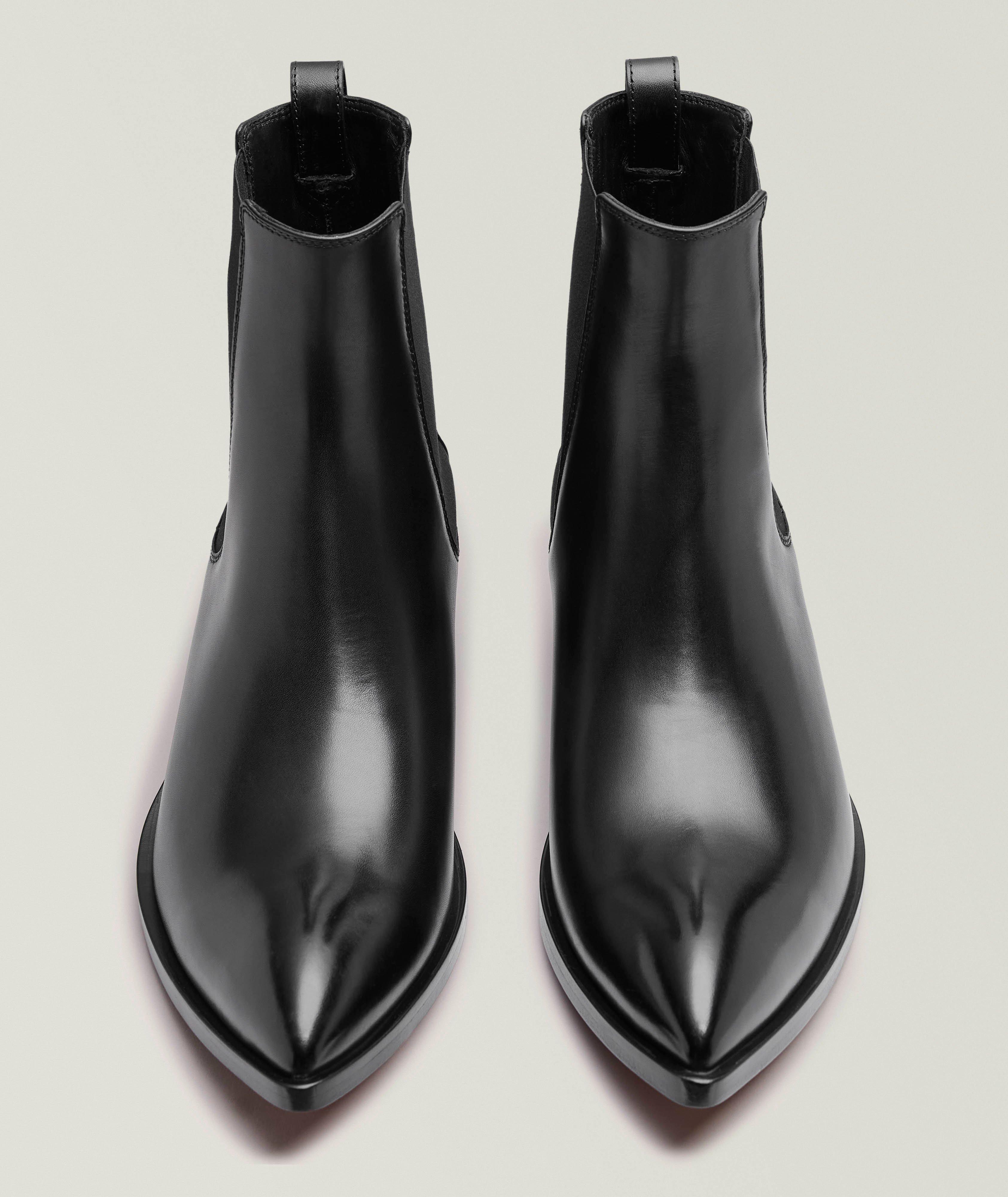 Botte de style western en cuir poli image 1