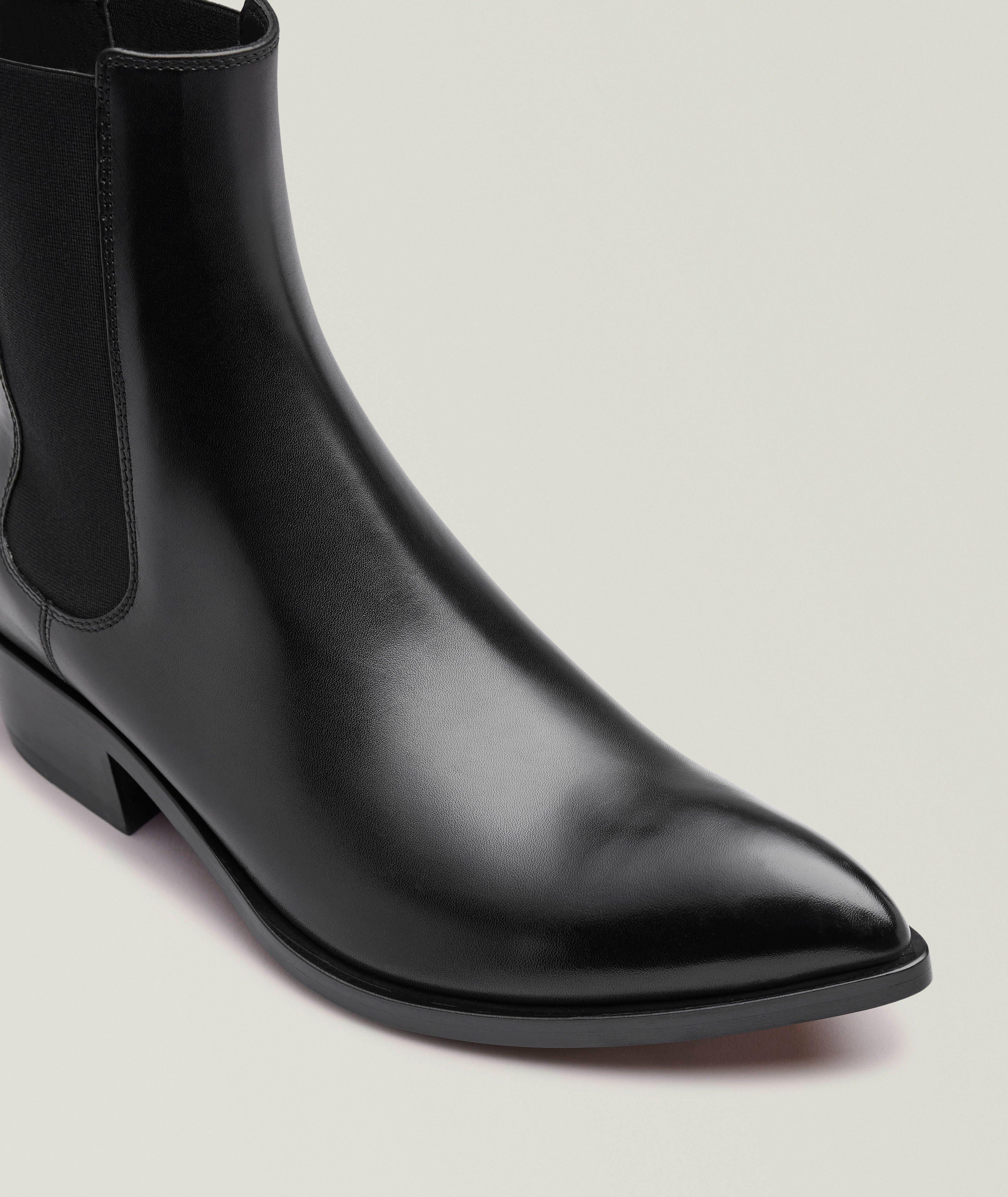 Botte de style western en cuir poli image 2
