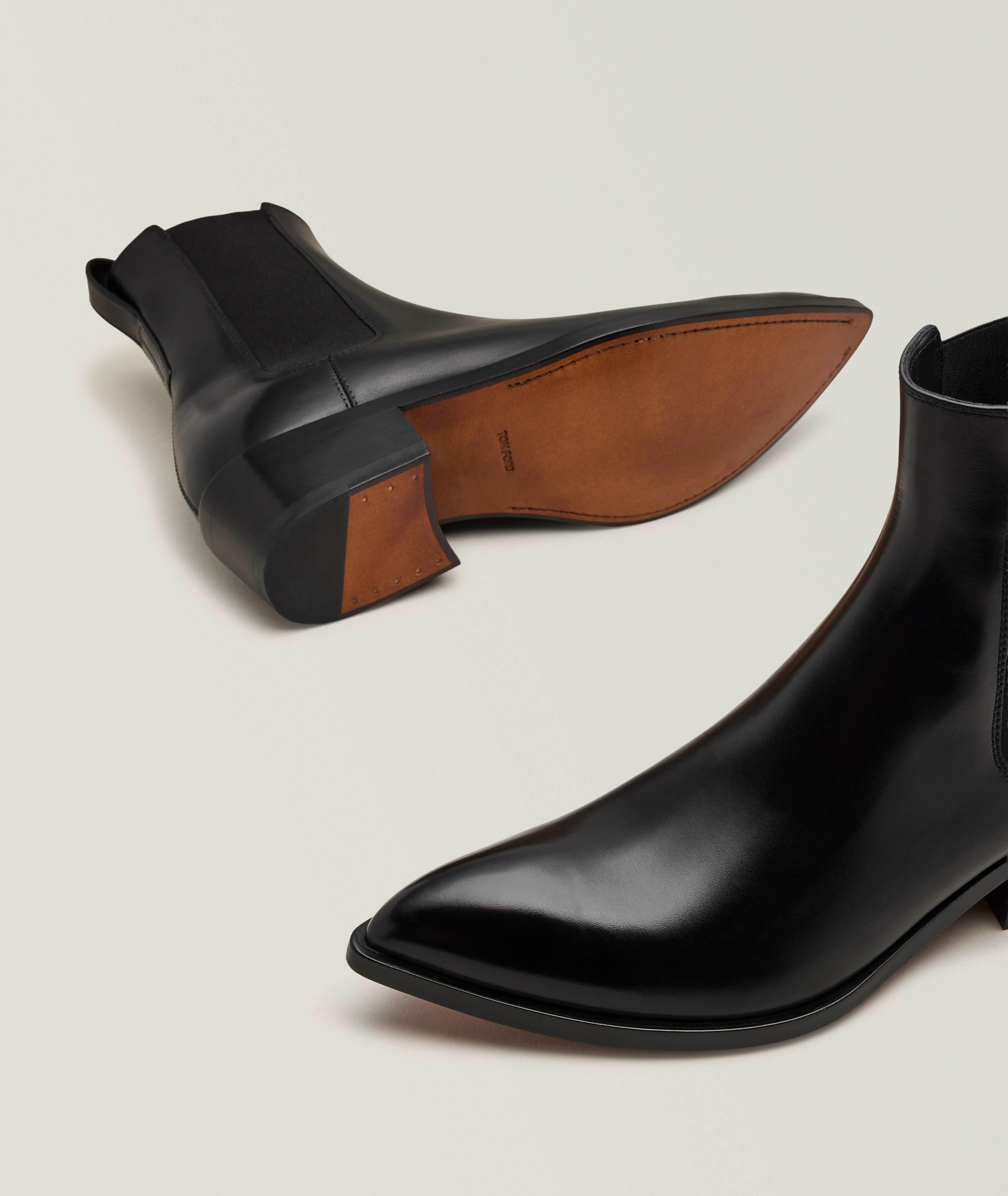 Botte de style western en cuir poli image 3