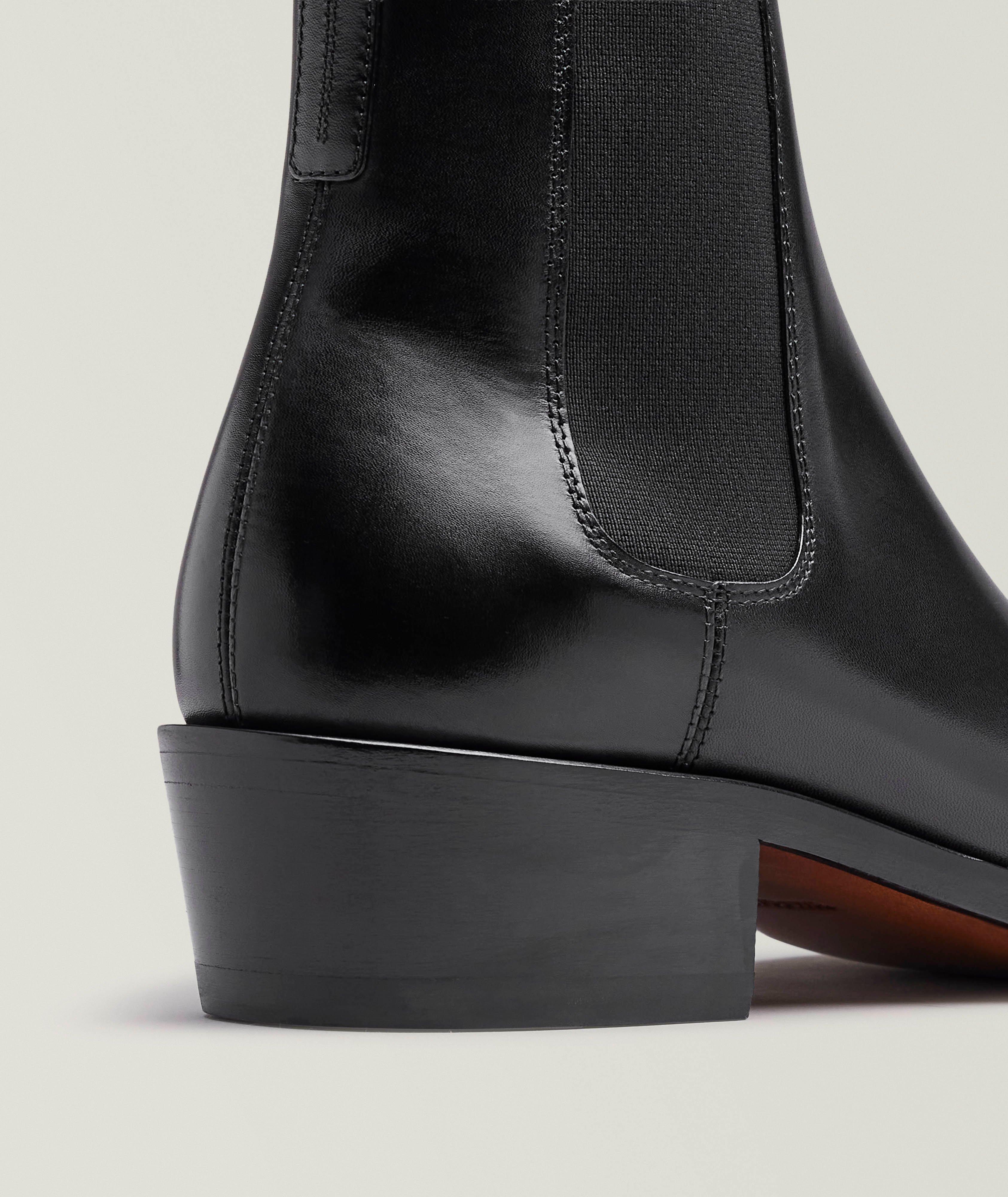 Botte de style western en cuir poli image 4