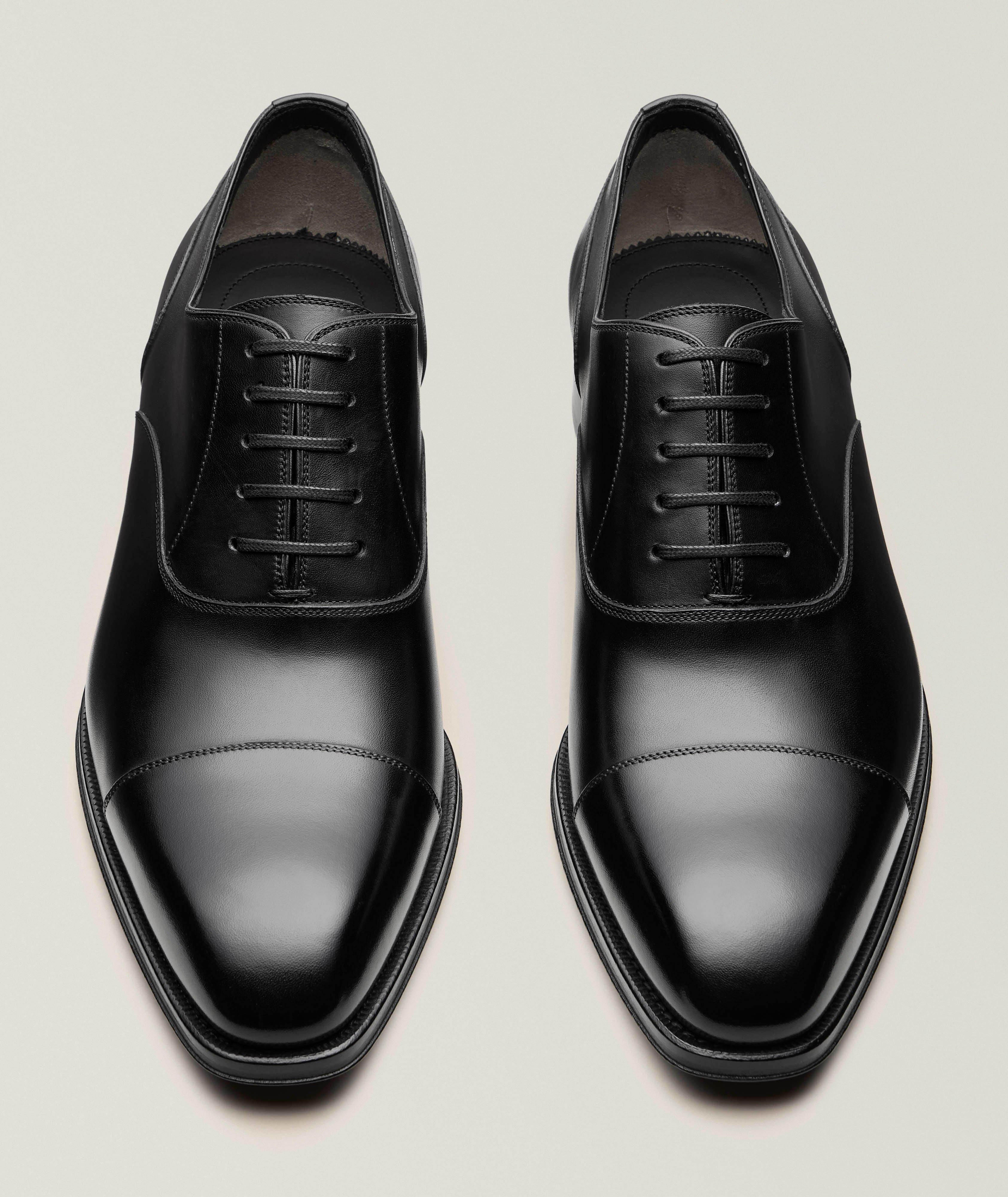 Elkan Burnished Leather Cap-Toe Oxfords image 1