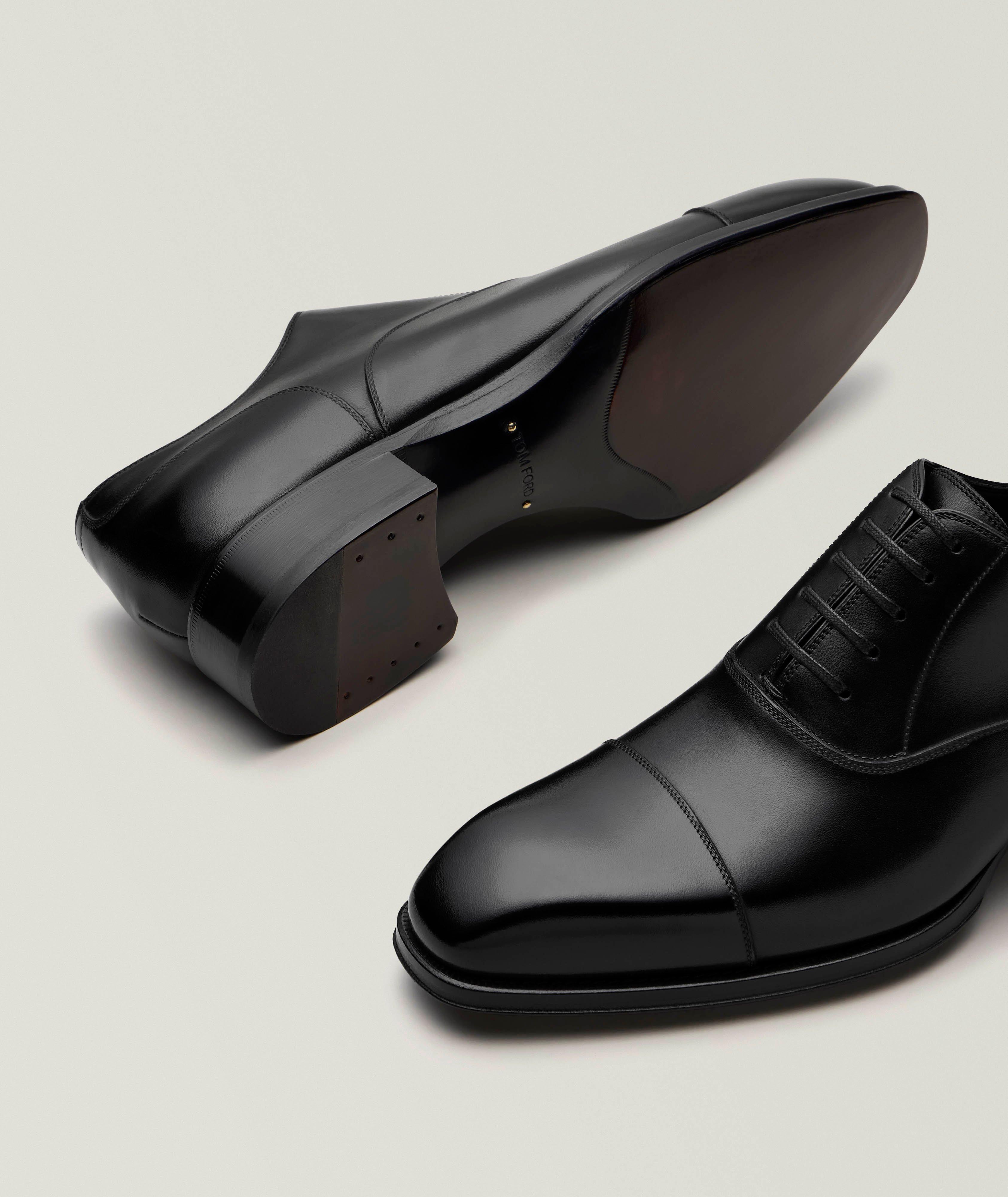Elkan Burnished Leather Cap-Toe Oxfords image 3