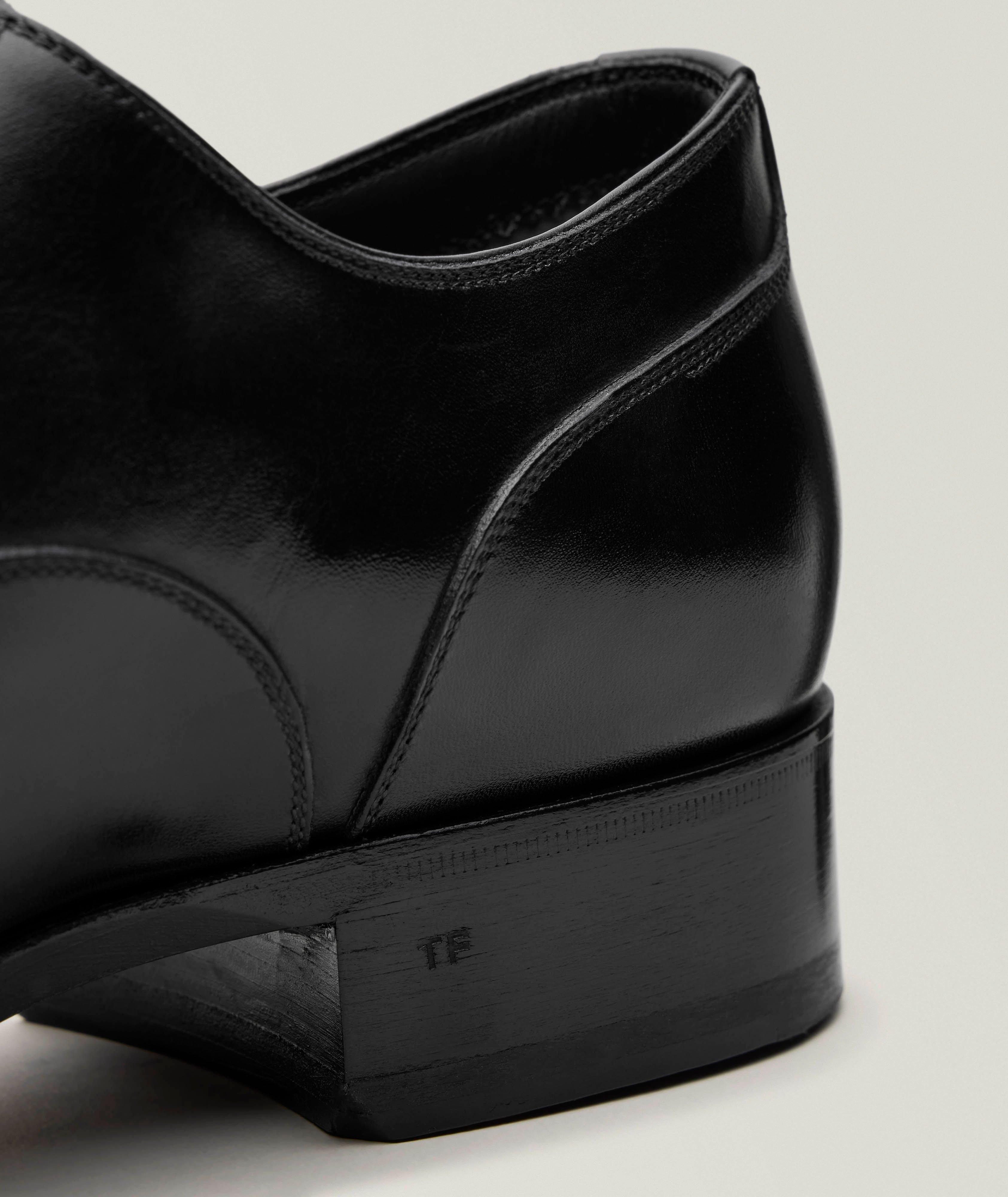 Elkan Burnished Leather Cap-Toe Oxfords image 4