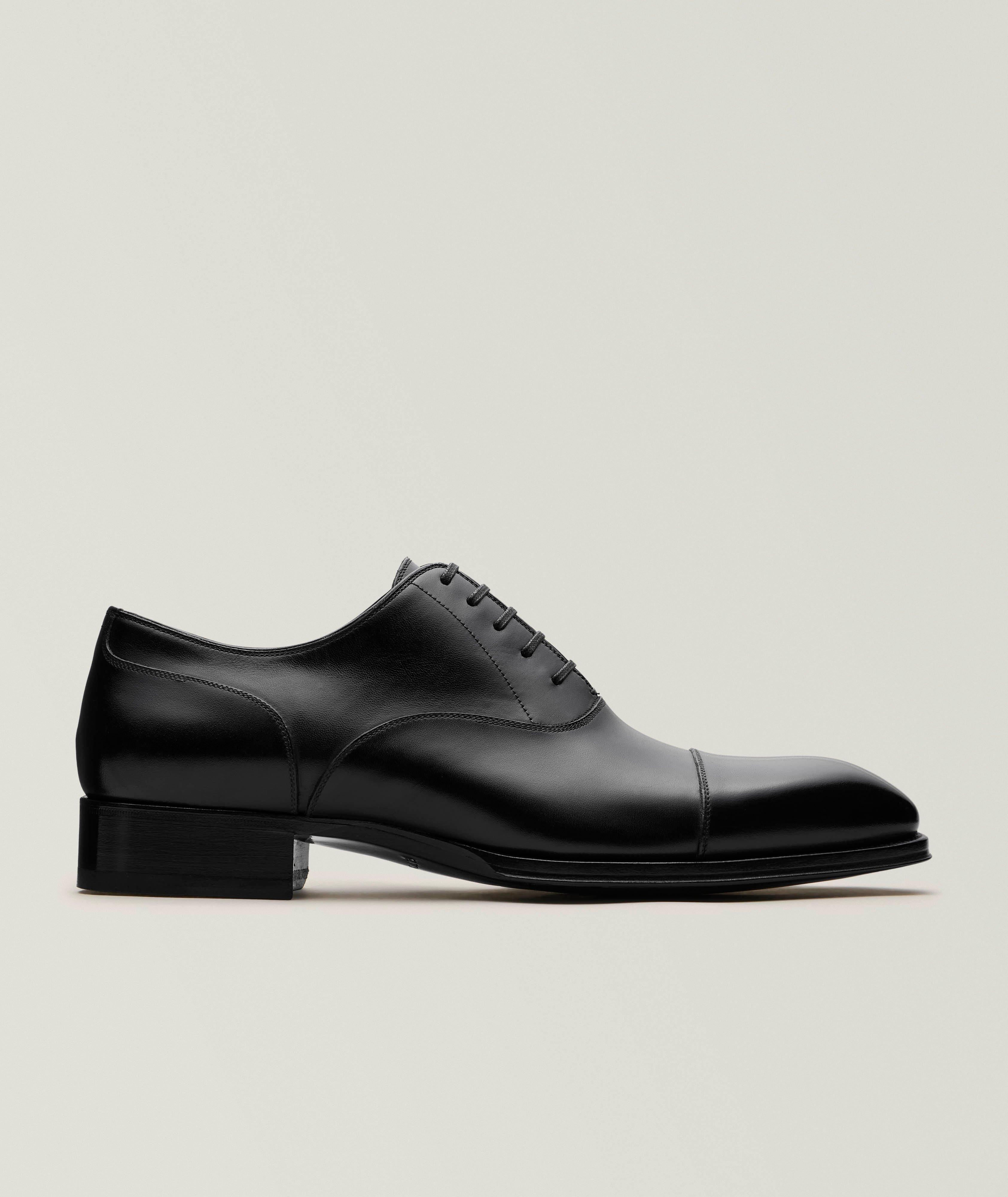 Elkan Burnished Leather Cap-Toe Oxfords image 0