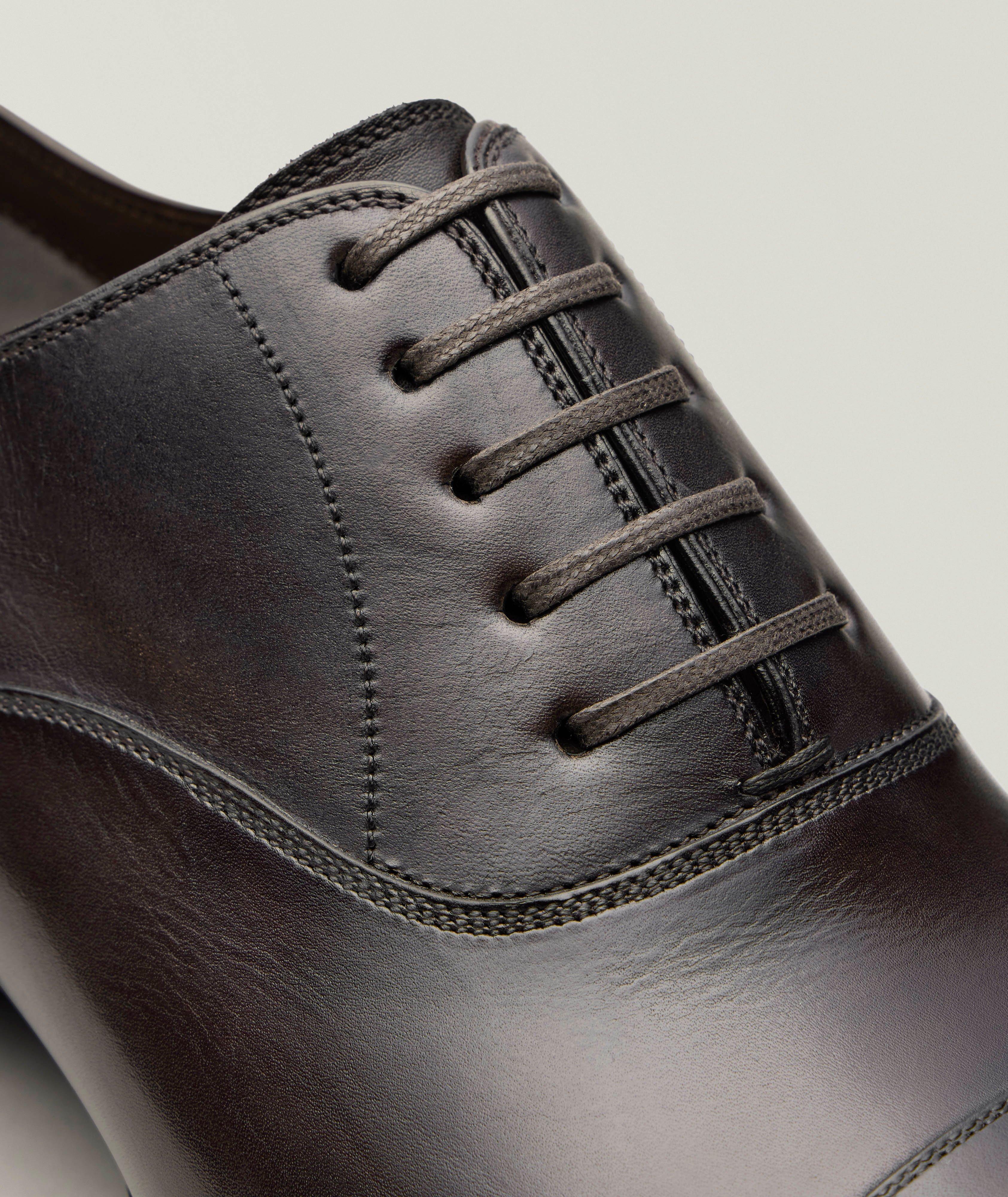 Chaussure lacée Elkan en cuir poli à bout rapporté image 2