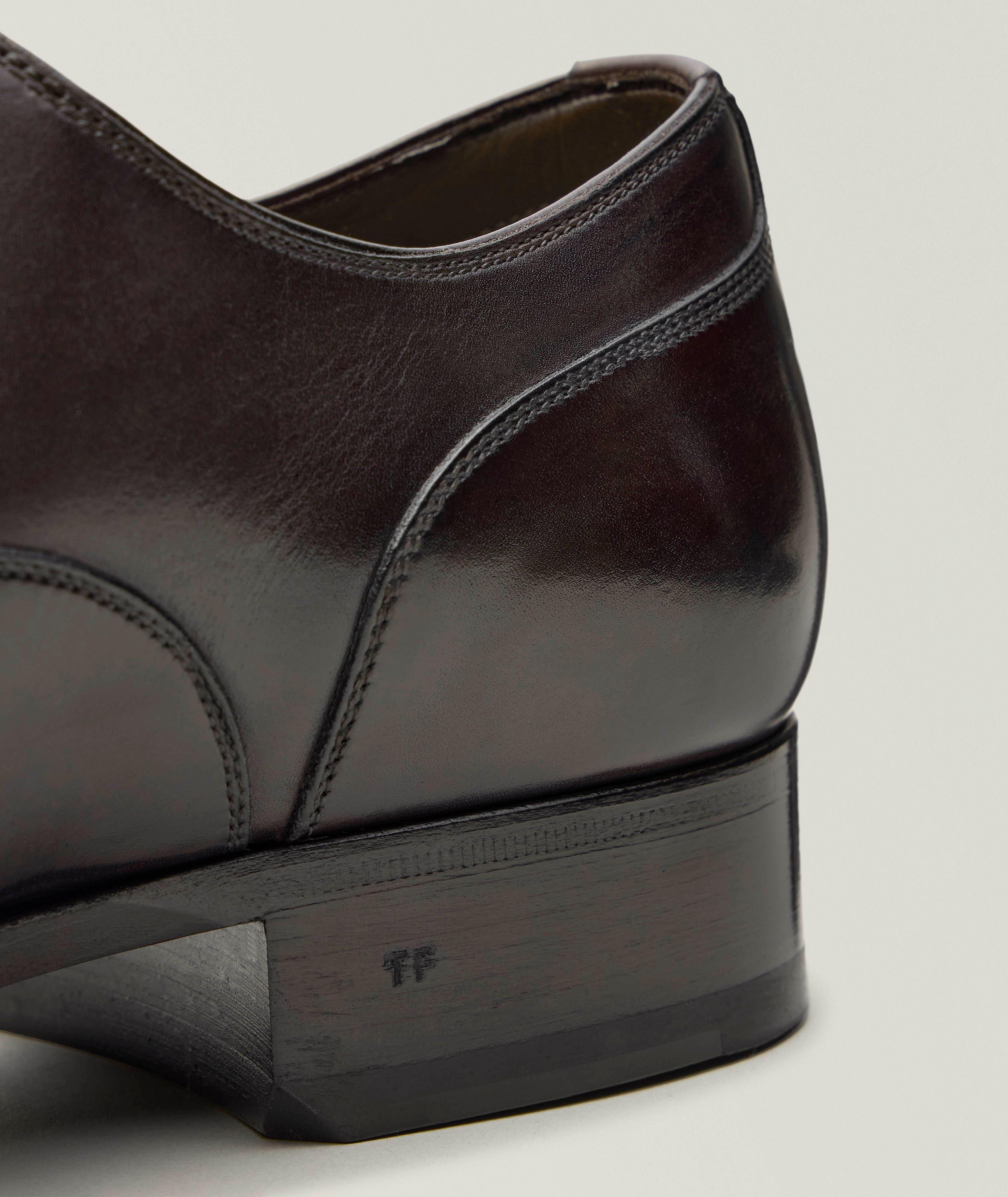 Chaussure lacée Elkan en cuir poli à bout rapporté image 4