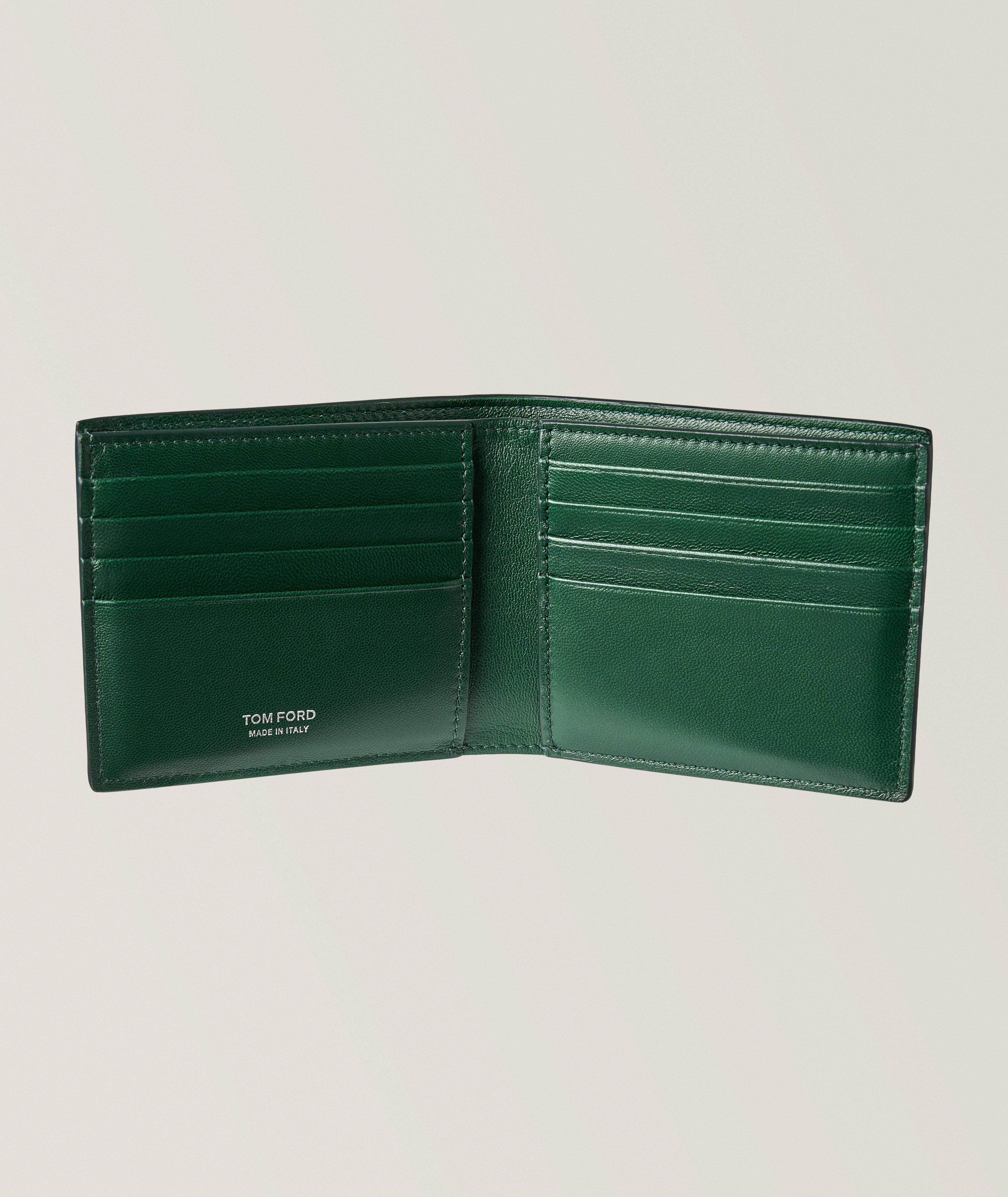 Croc-Print Leather Bifold Wallet image 1