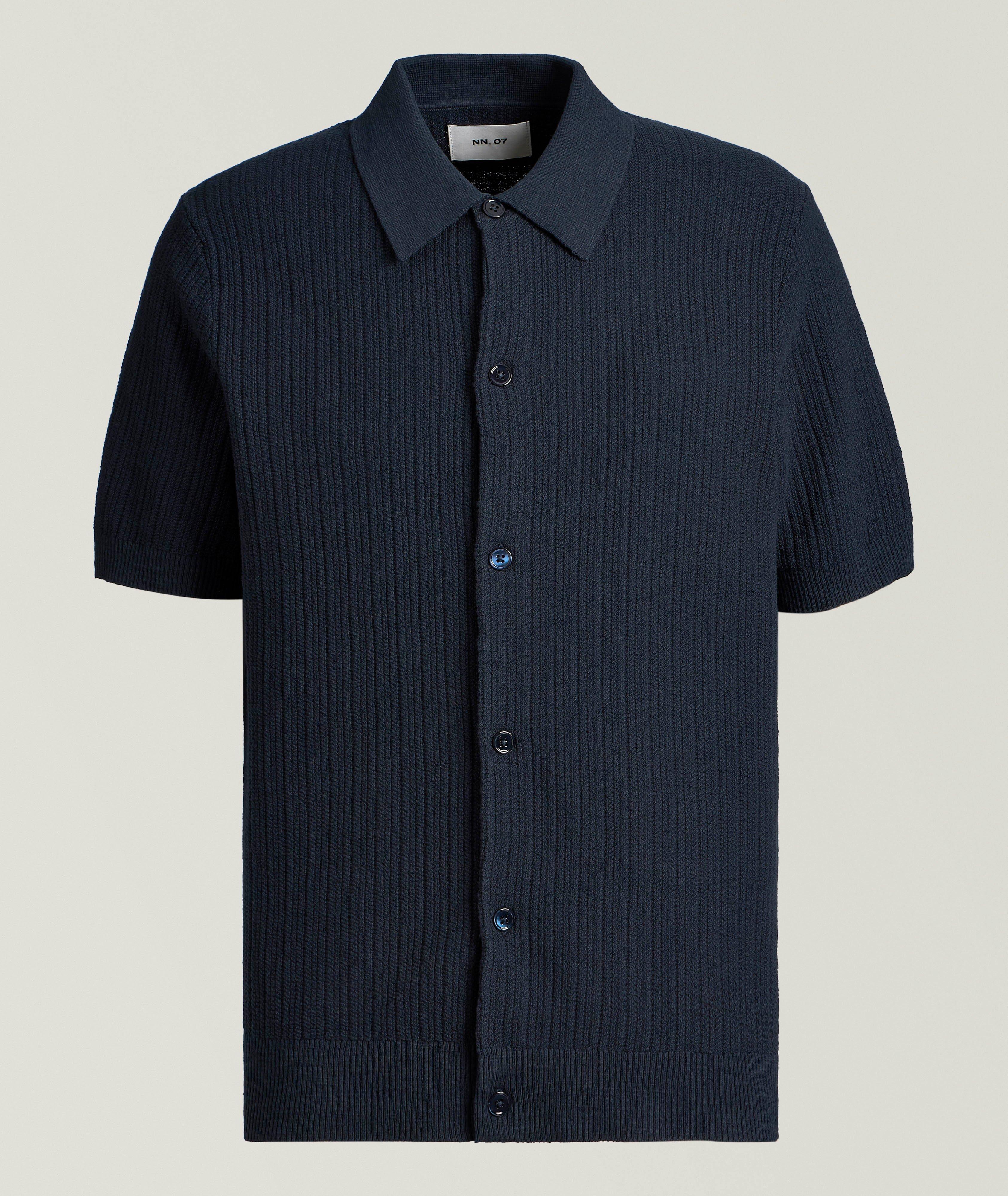 Ribbed Organic Cotton Polo Shirt image 0