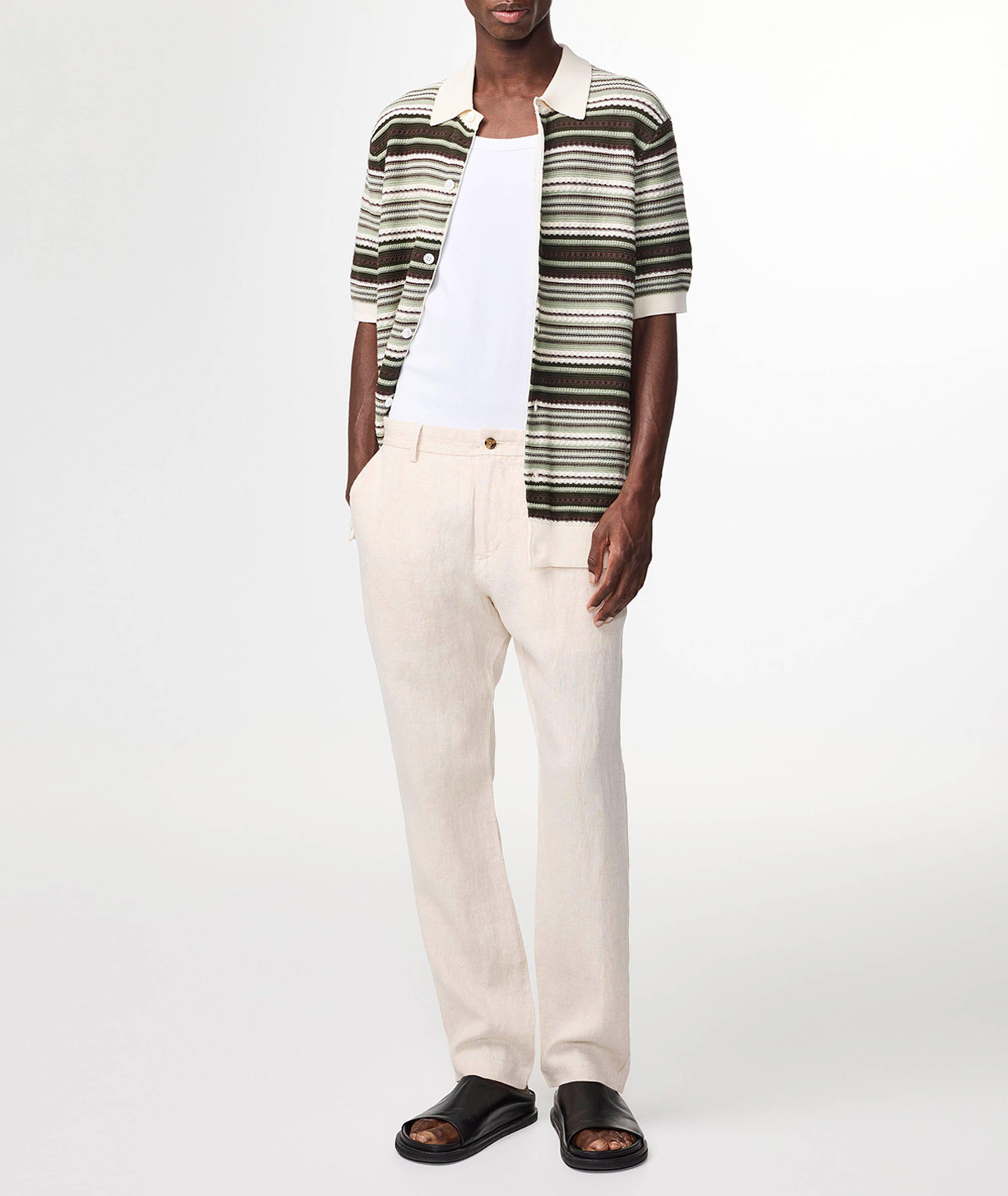 Nolan Textured Stripe Cardigan Polo image 1