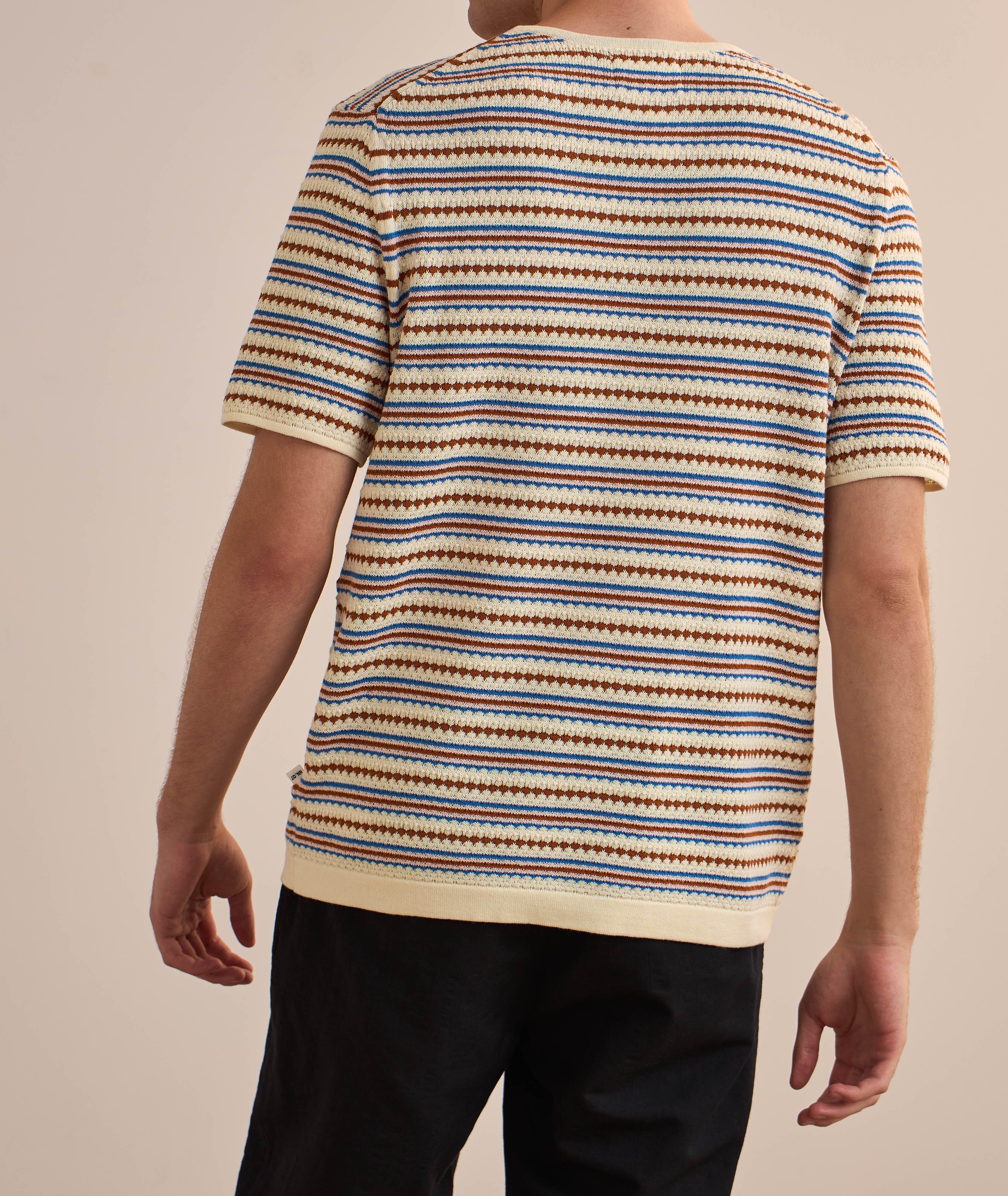 Bari Striped Organic Cotton Knit T-Shirt image 2