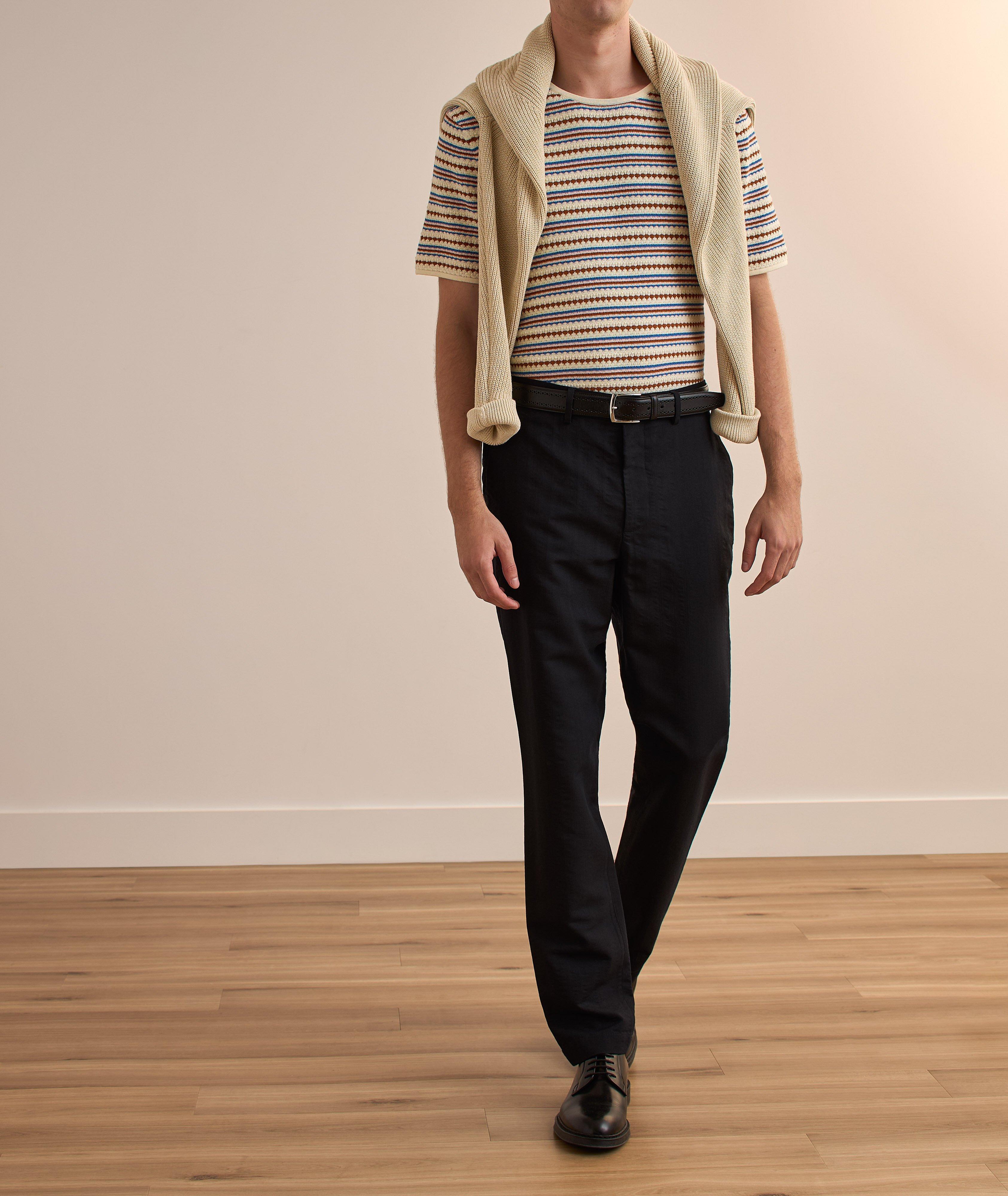 Bari Striped Organic Cotton Knit T-Shirt image 4